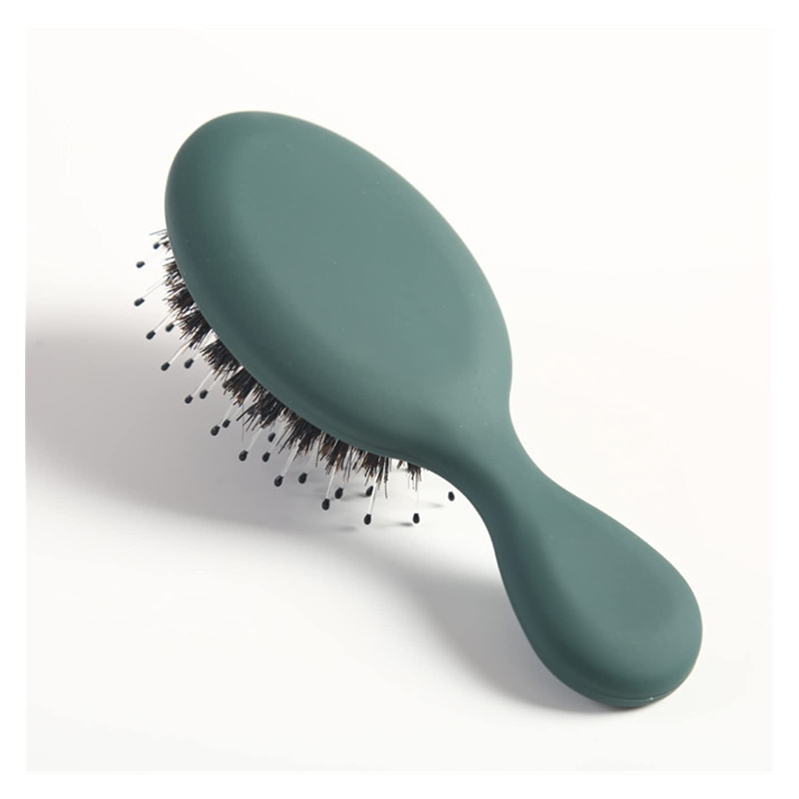 Louxuan Professional Salon Styling Hairbrush - Portable Massager Comb for Hair Styling & Shampooing | Anti-Static, Heat Resistant Barber Comb with Green Horsehair Bristles | Perfect for Salon, Home Hair Care & Travel Use