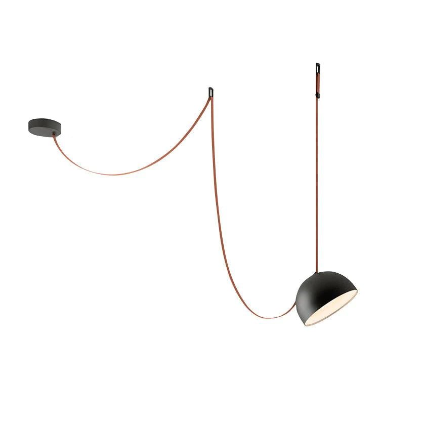 Vintage Style Canvas Pendant Light with Leather Straps - Industrial Chic Ceiling Fixture for Kitchen Island, Dining Room or Bedroom Lighting