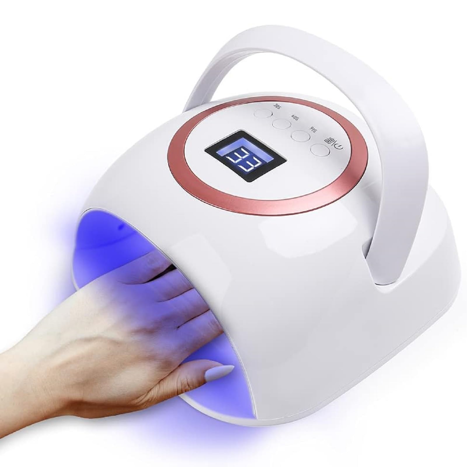 Nailshow 72W LED UV Nail Lamp - Wireless Portable Nail Dryer with Handle for Gel Polish Curing | Perfect for Home Manicures & Salon Nail Art