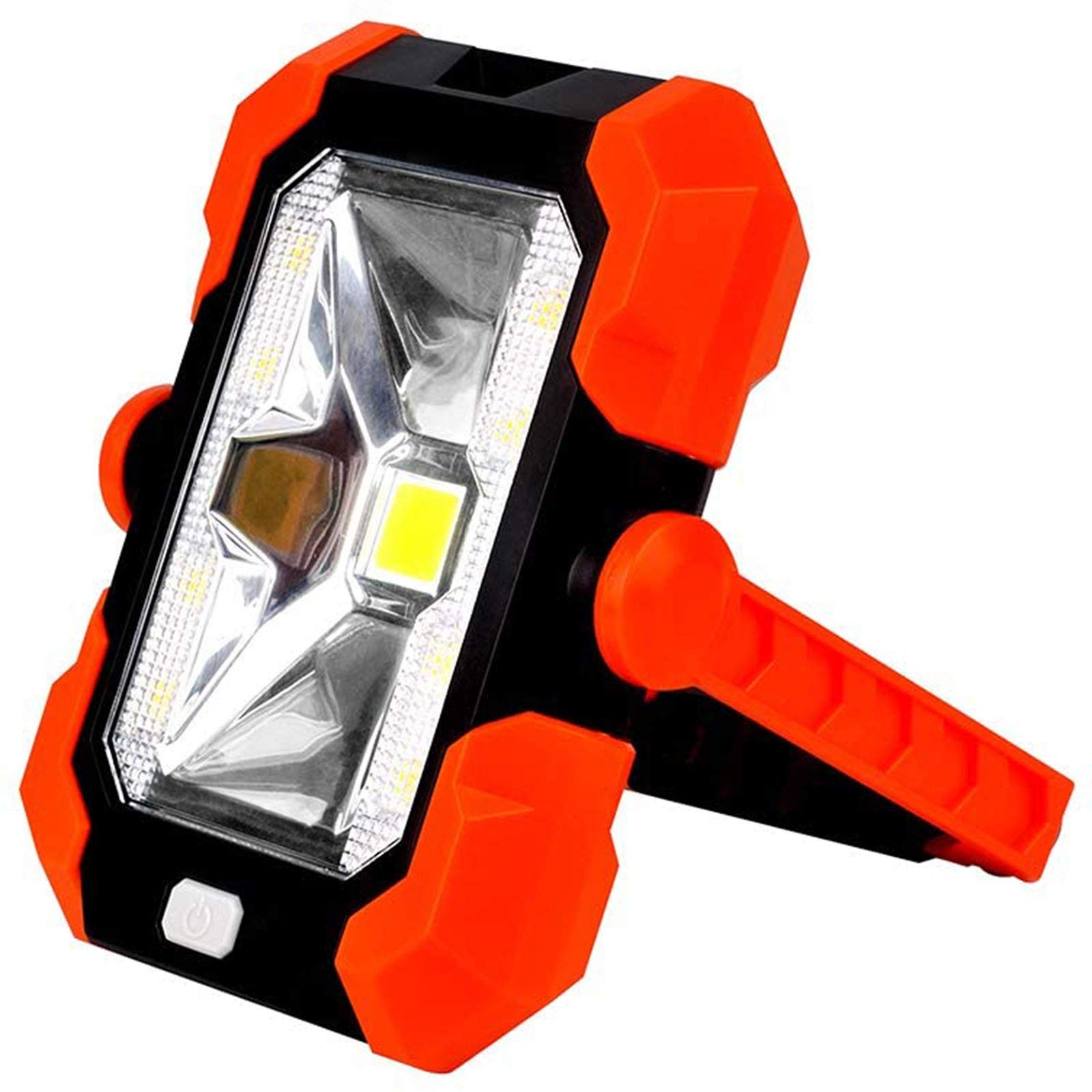 WOERD LED Work Light - Solar Rechargeable Portable 4400mAh COB Flood Light, Waterproof Outdoor Camping Light with 4 Brightness Modes for Car Repair, Construction Sites, Jetty & Emergency Lighting