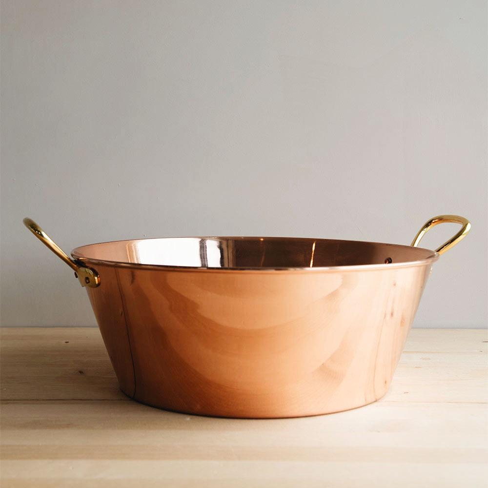 Premium Copper Tub for Bathroom & Kitchen - Heavy Duty Copper Sink Basin for Farmhouse, Bar, Salon & Outdoor Use