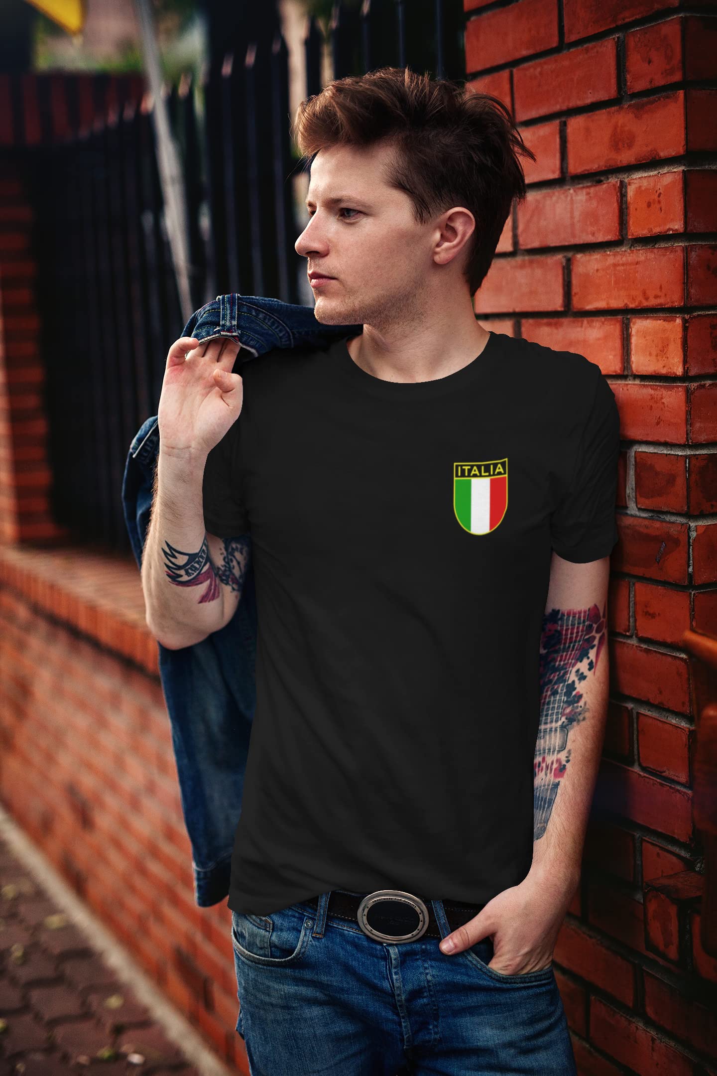 Vintage Italy Soccer National Team Graphic Tee - Retro Football T-Shirt for Men | Casual Wear, Game Day Outfit & Sports Fan Apparel
