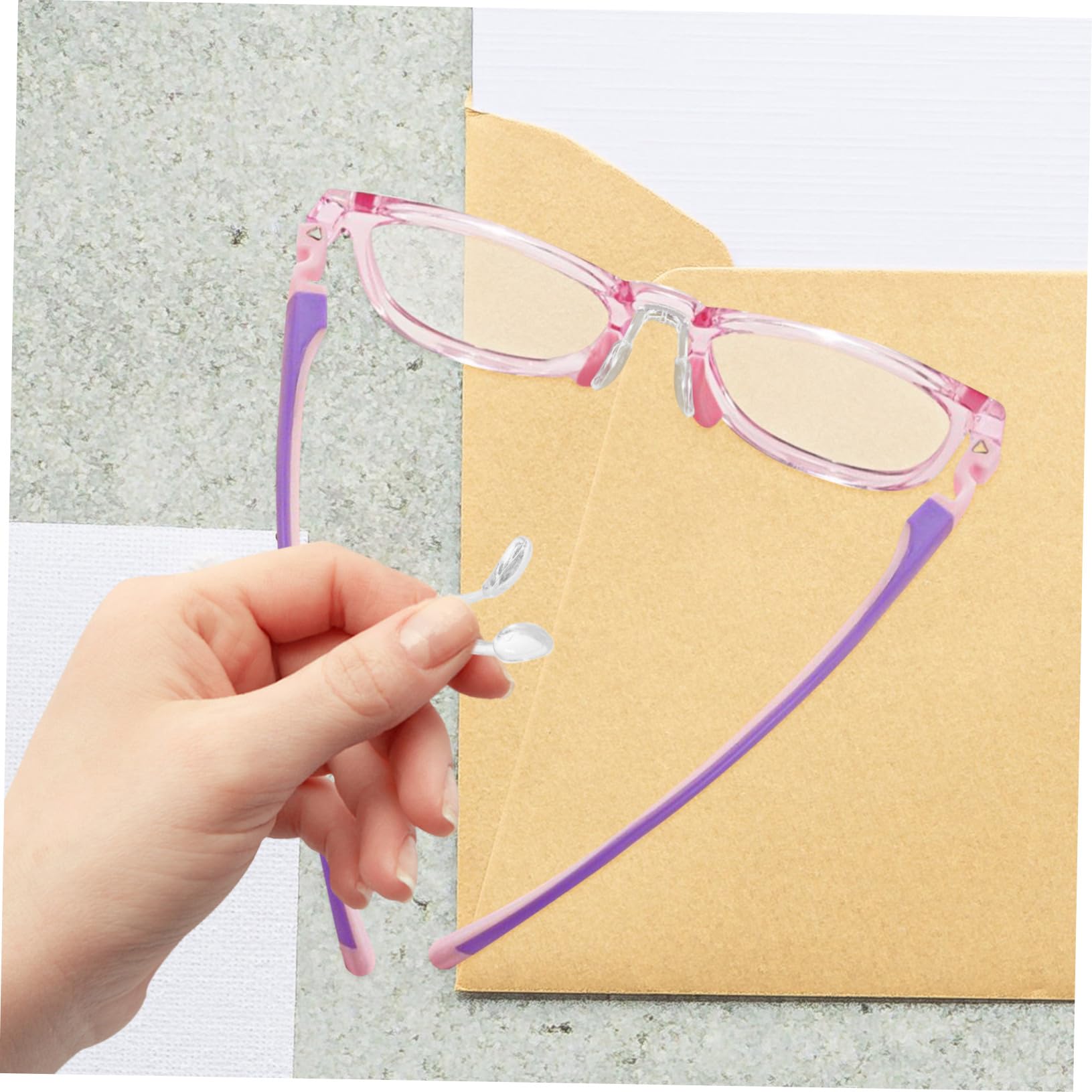 Healvian 8-Pack Silicone Nose Pads for Glasses - Anti-Slip Replacement Nose Pads for Eyeglass Frames - Comfortable & Durable Eyewear Accessories (Perfect for Reading, Computer Use & Daily Wear)