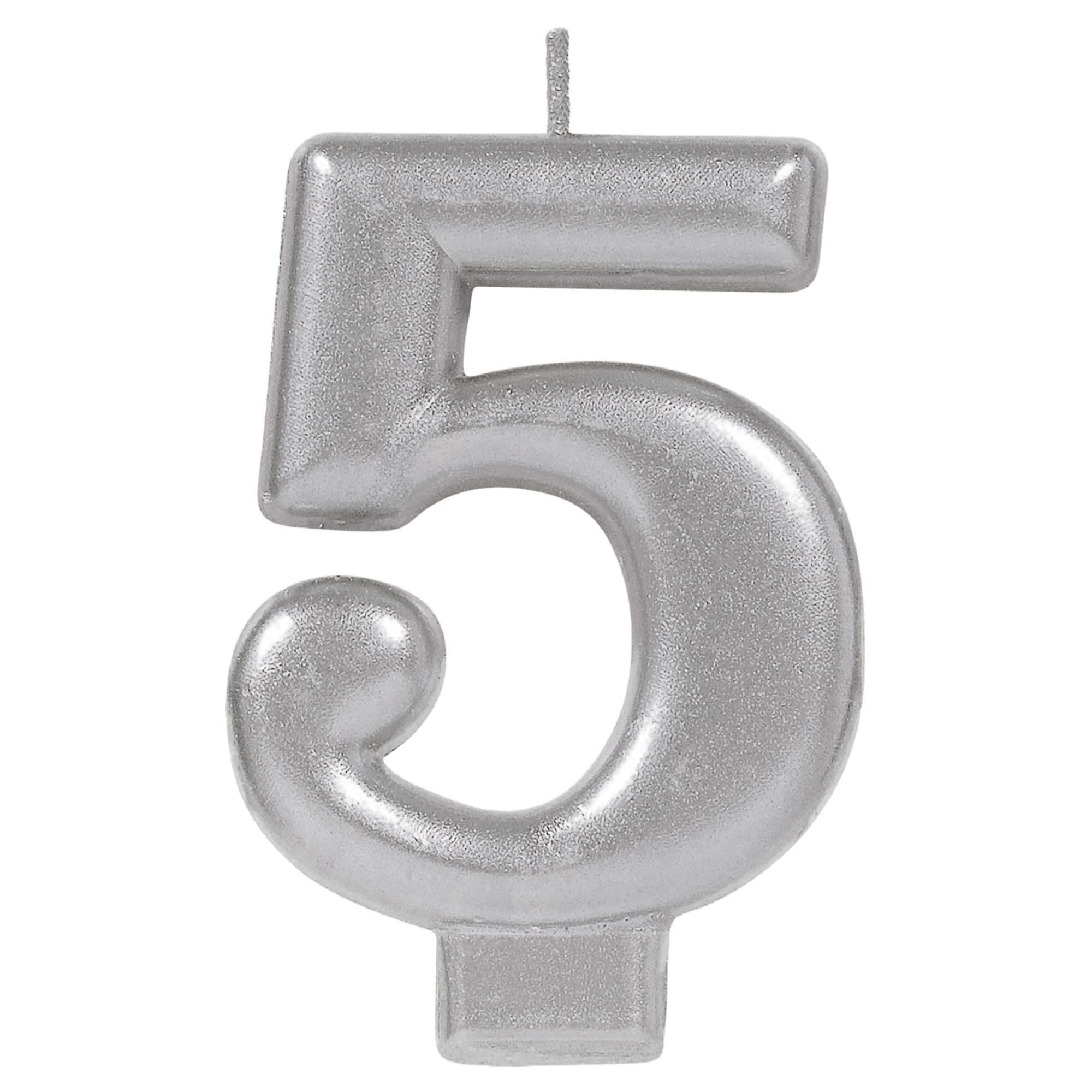 Elegant Silver Metallic Candle - No.5 Scented Home Decor for Romantic Dinners & Relaxing Baths