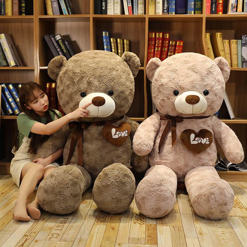 3ft Giant Fuzzy Brown Life Size Teddy Bear - Soft and Cuddly Stuffed Animal for Kids, Adults, and Home Decor | Perfect for Gifts, Nursery, Bedroom, and Living Room