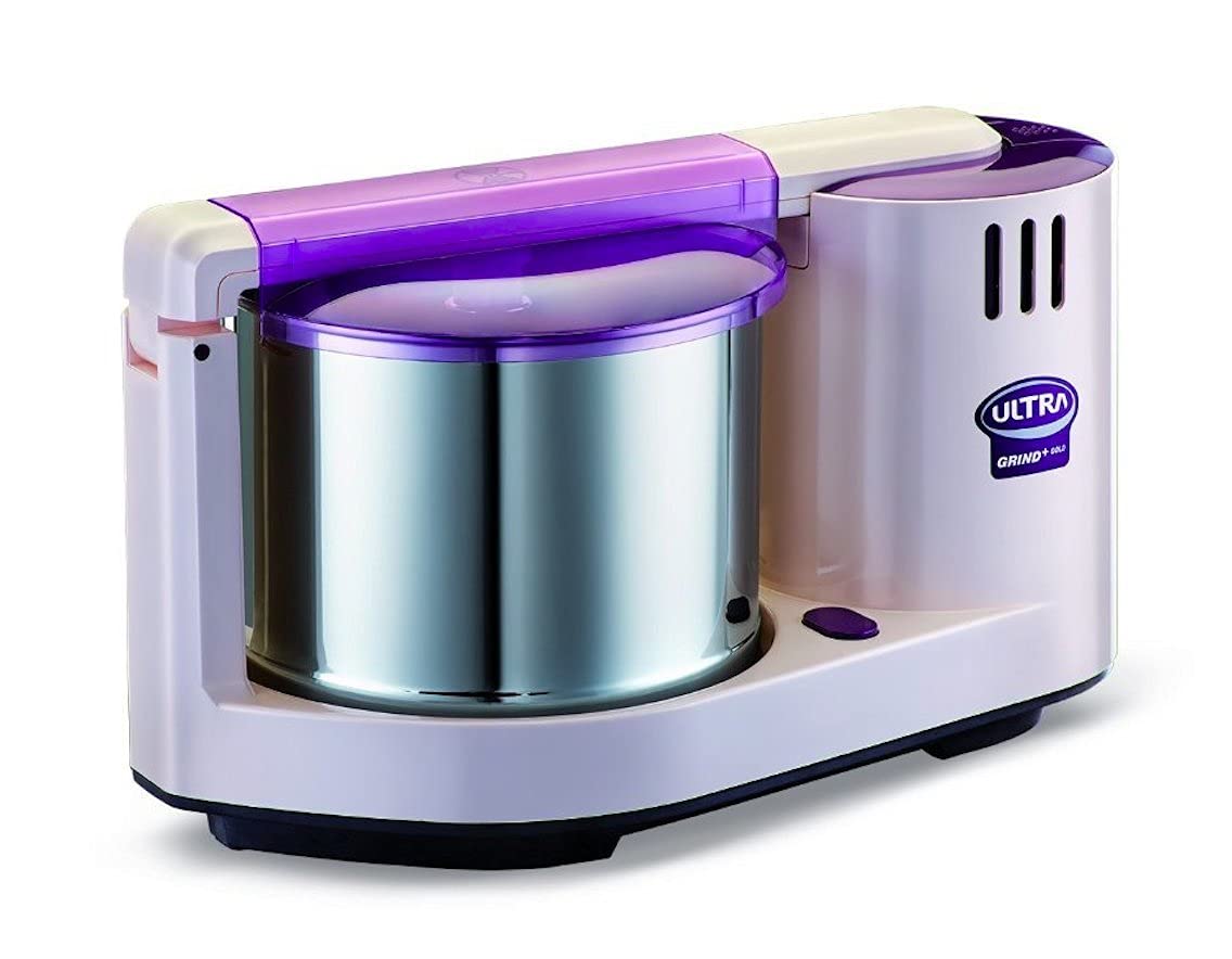 Premium 2-Liter Gold Table Top Wet Grinder with Atta Kneader - 110V for Indian Cooking, Idli/Dosa Batter & Chapati Dough - Perfect for Home Kitchens & Restaurants (Purple)