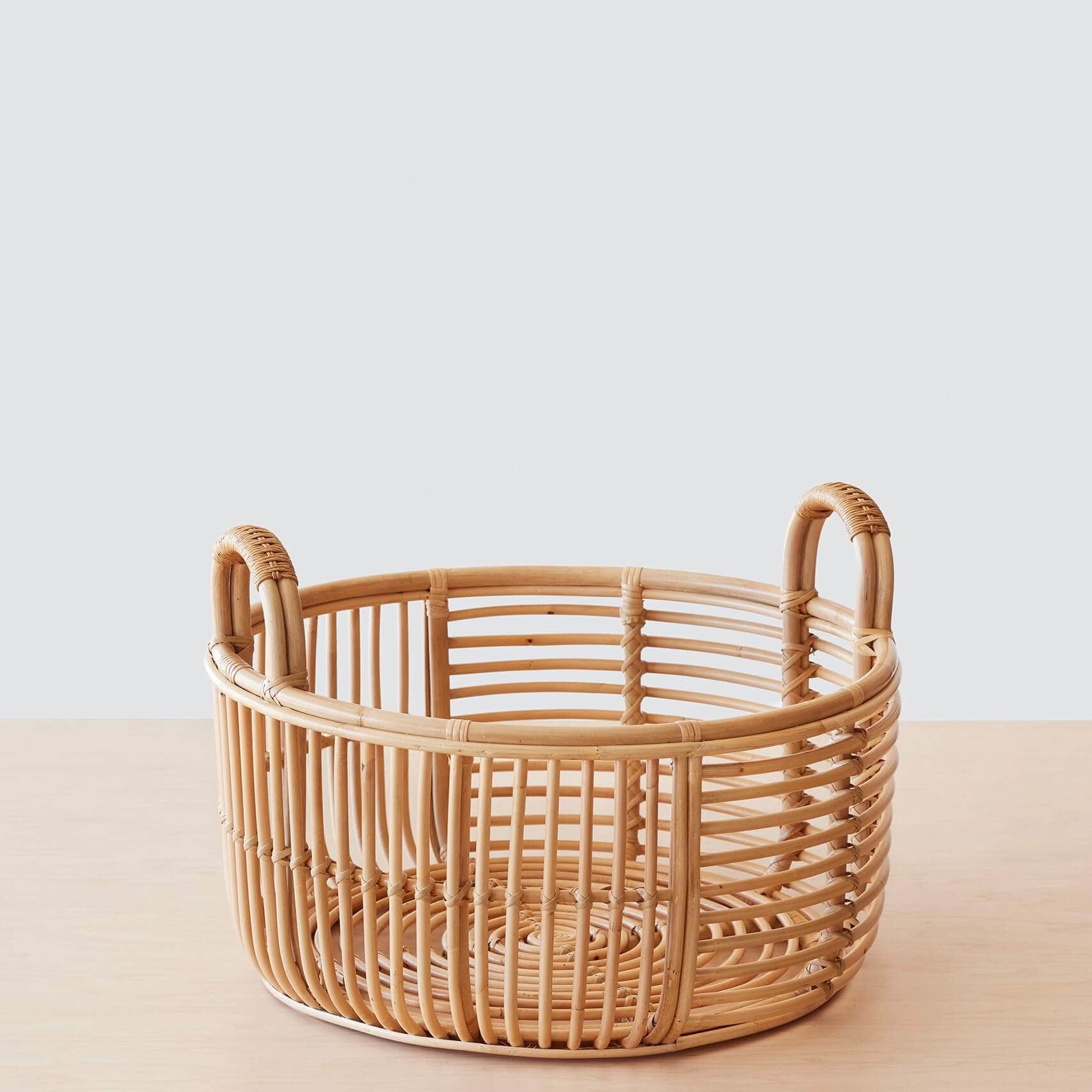 Natural Java Rattan Baskets - Handwoven Storage Baskets for Home Organization, Laundry, Toys & Decor | Perfect for Living Room, Bedroom, Bathroom & Nursery