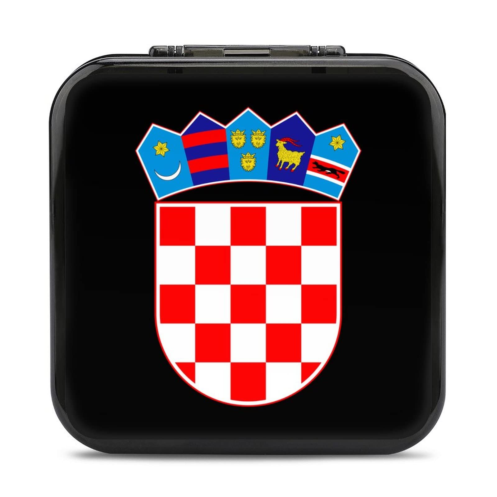 Premium Croatia Coat of Arms Themed Nintendo Switch Game Card Case - 24 Slot Storage Box for Switch Games | Perfect for Travel, Gaming Parties & Collectors