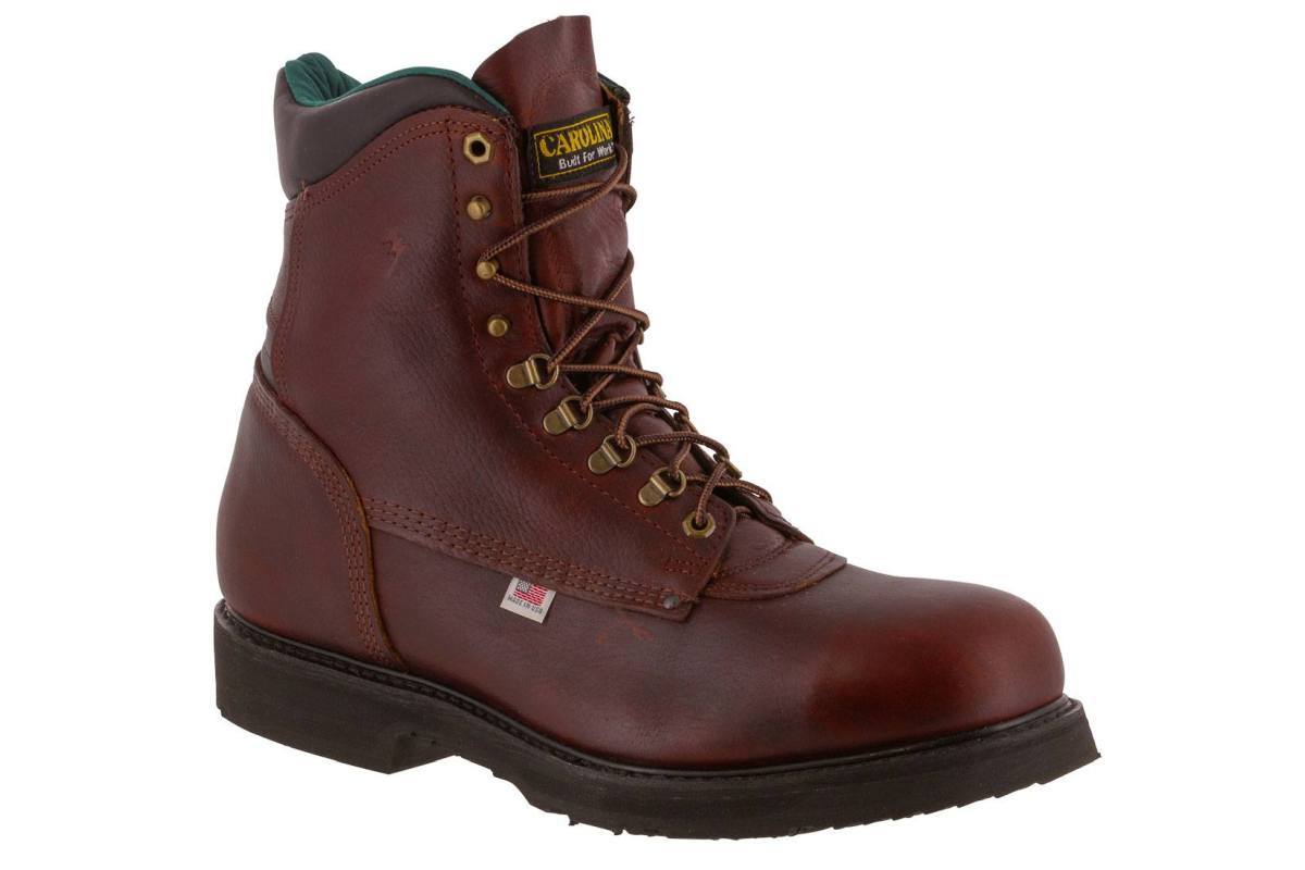 Carolina Domestic 8 Inch Soft Toe Work Boots for Men - Comfortable & Durable Safety Shoes for Construction, Landscaping & Outdoor Work