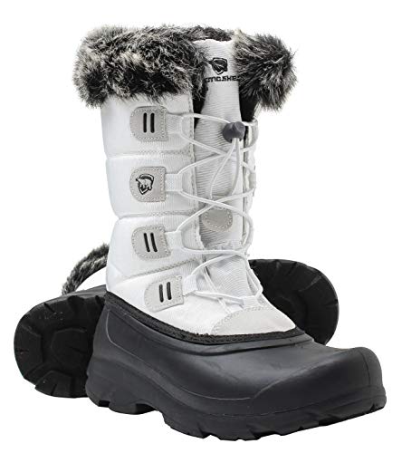 Polar Fur Accented Women's Winter Boots - Waterproof Insulated Snow Boots with Heat Retention Technology (-20°F Rated) for Hiking, Snowshoeing & Cold Weather Activities