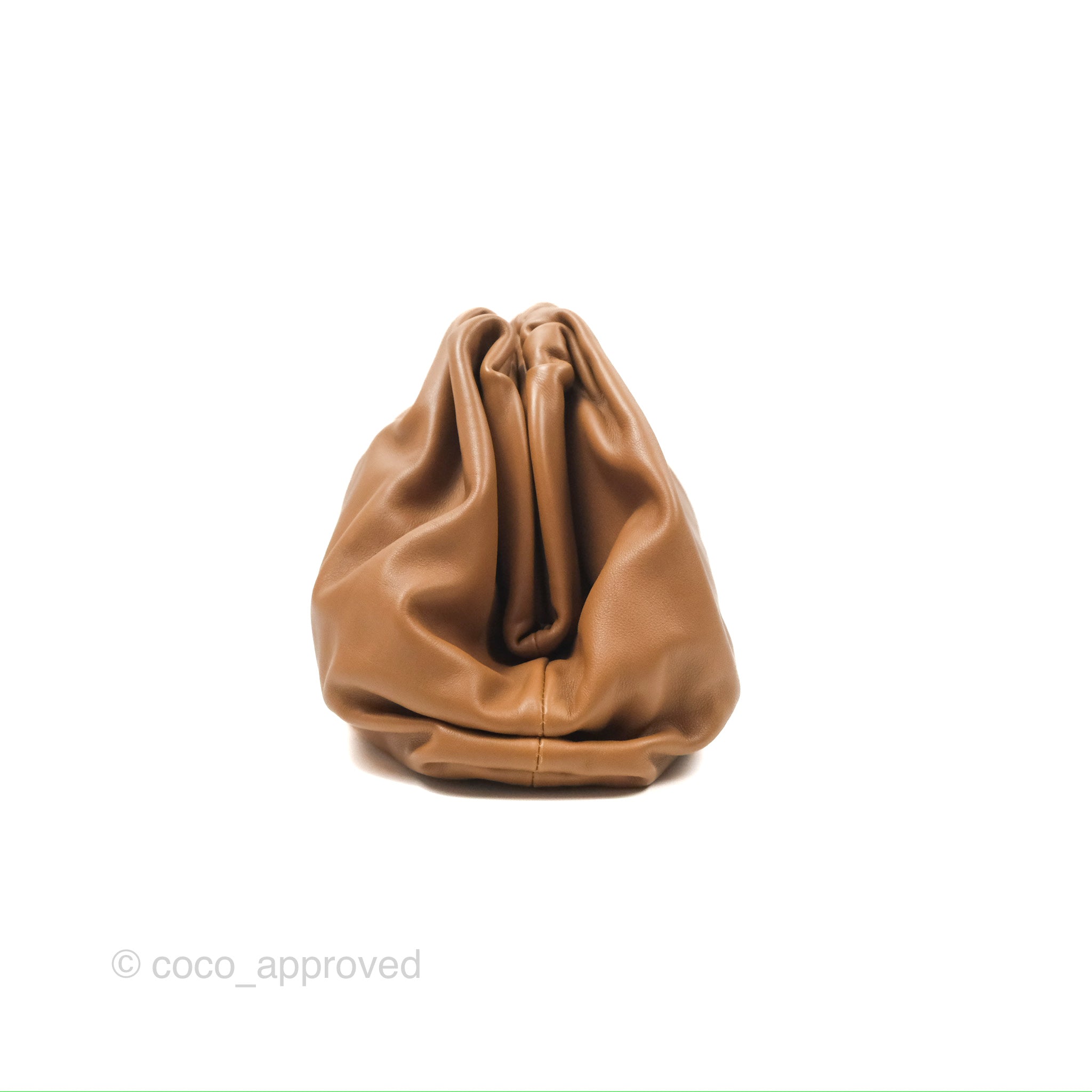 Bottega Veneta The Pouch Bag in Camel Butter Calfskin Leather - Luxury Shoulder Bag for Women, Perfect for Evening Events & Everyday Elegance