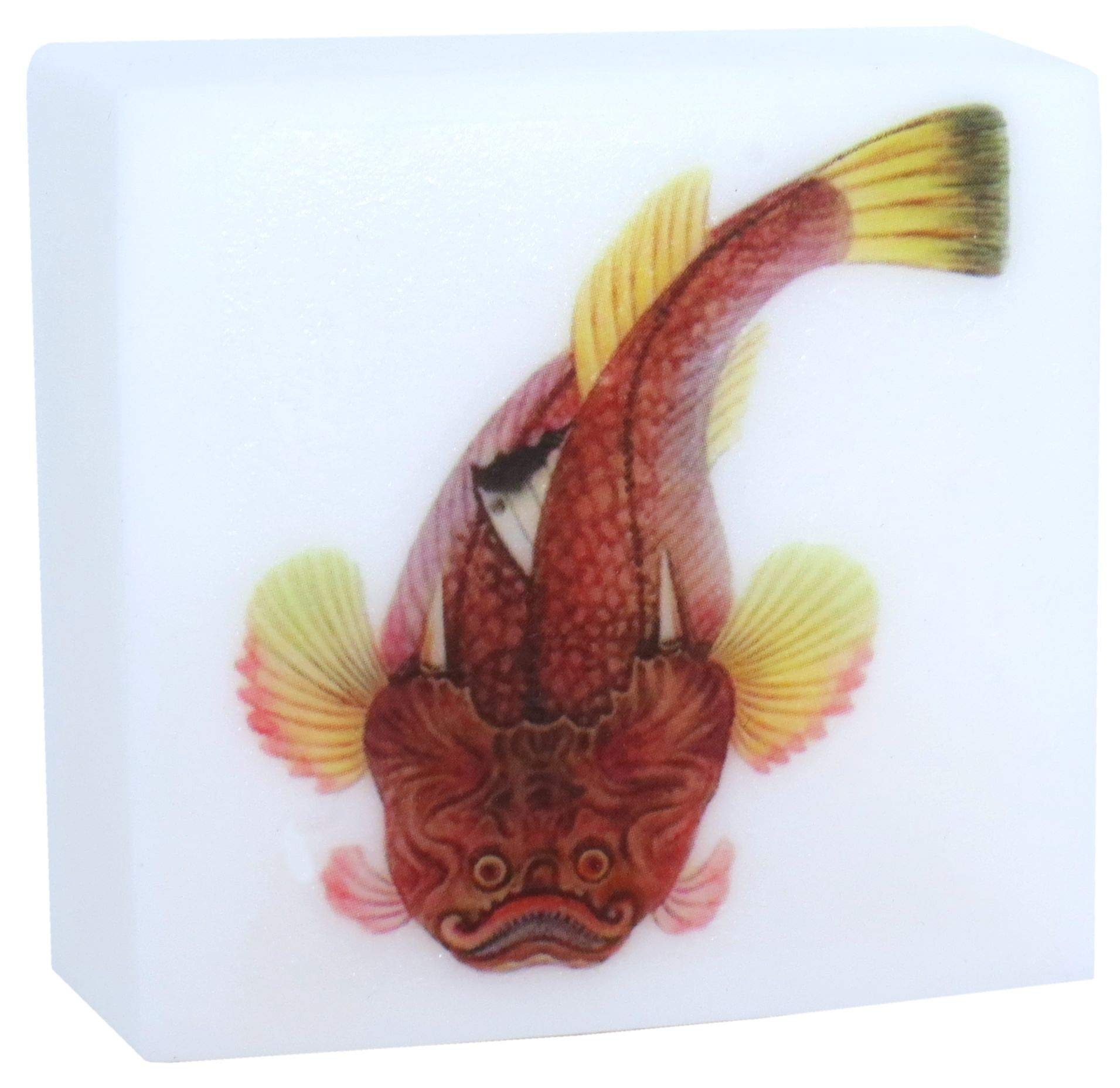 Vintage Ocean Creatures Clementine Lavender Scented Glycerin Soap Bar - Handmade Natural Soap for Dry Skin, Relaxing Bath & Gift - Perfect for Spa Day, Home Decor & Stress Relief