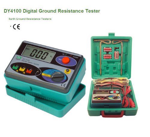 DUOYI DY4100 Digital Earth Ground Resistance Tester Meter - Professional Soil Resistivity Measurement Tool for Electricians & Engineers | Perfect for Home Wiring, Industrial Sites & Solar Panel Installations