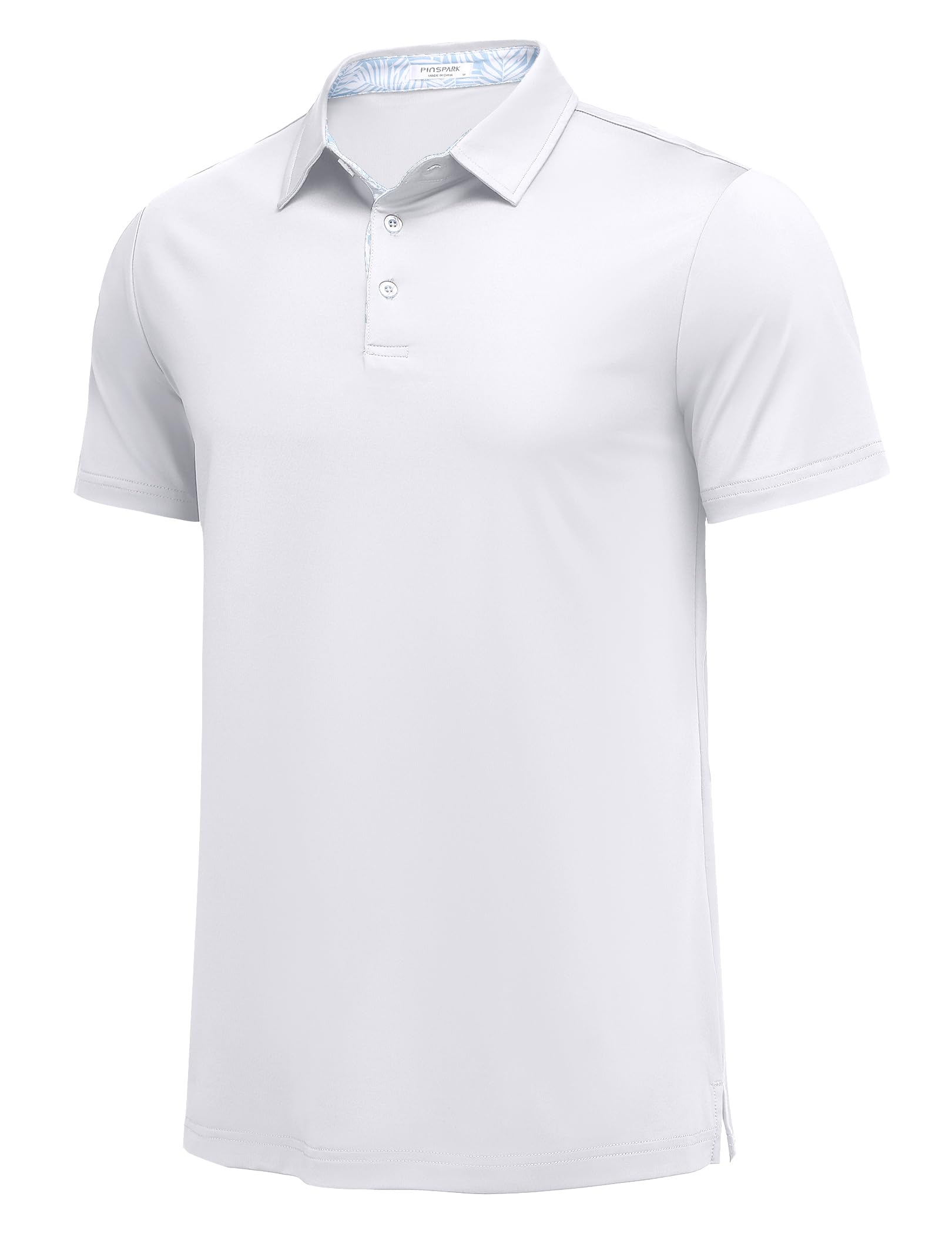 PINSPARK Men's Moisture Wicking Polo Shirts - Breathable Quick Dry Performance Golf & Casual Short Sleeve Shirts with Collar - Perfect for Golfing, Office Wear & Summer Outdoor Activities