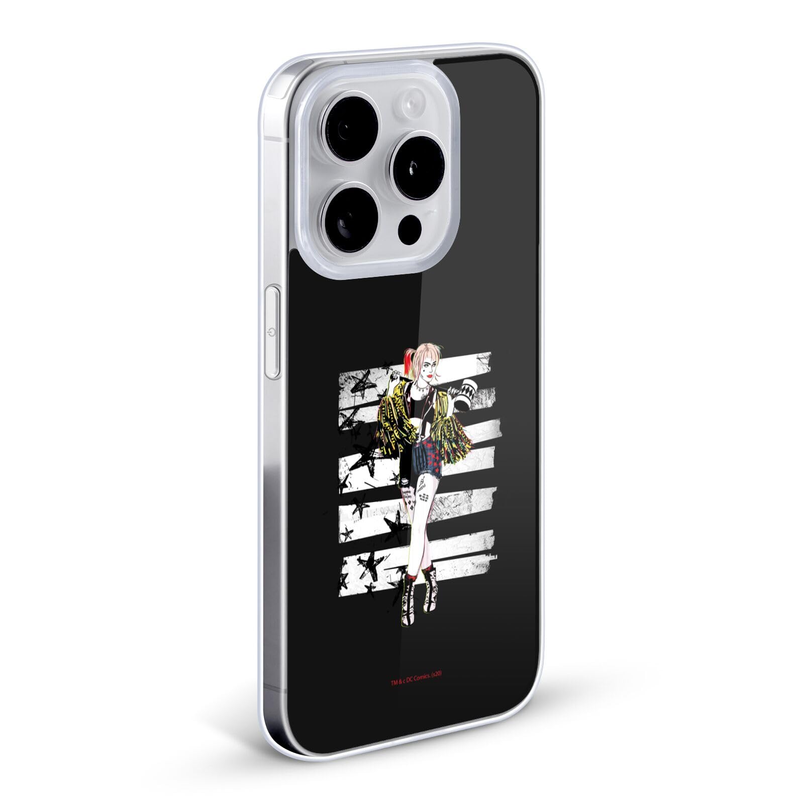 Officially Licensed Birds of Prey DC Comics Harley Quinn Art Soft Gel Case for iPhone X/Xs - Durable Protective Phone Cover with Unique Superhero Design - Perfect for DC Fans, Cosplay Events & Comic Conventions