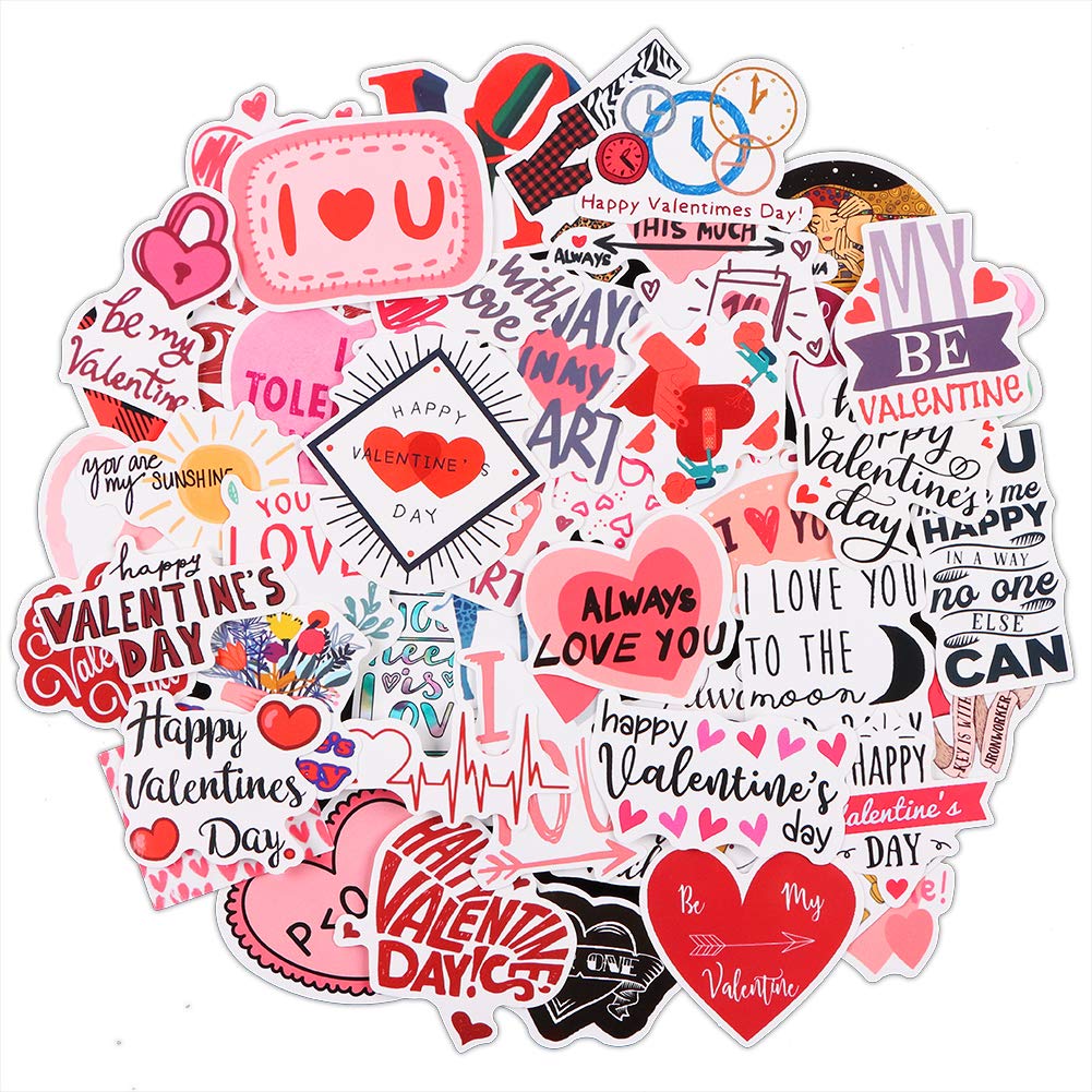 Valentine's Day Stickers - Romantic Love Couple Stickers for Scrapbooking, Wedding Planner, Laptop Decoration & Daily Journaling - Perfect for DIY Cards, Gift Wrapping & Photo Albums