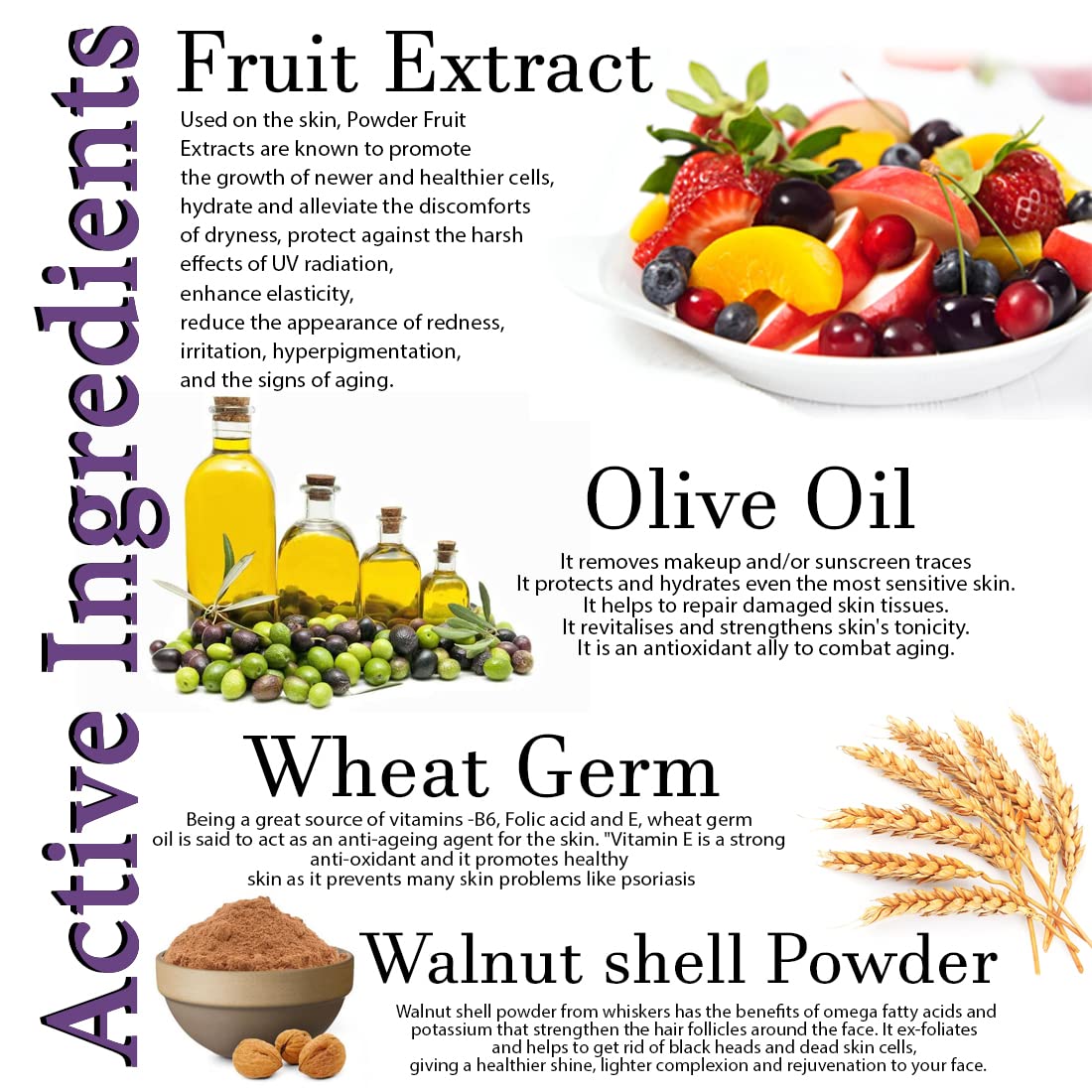 Lilium Fruit Face Scrub with Antioxidants - Natural Exfoliator with Fruit Extracts & Olive Oil for Dead Skin Cell Removal (500g) - Perfect for Daily Skincare Routine & Glowing Complexion
