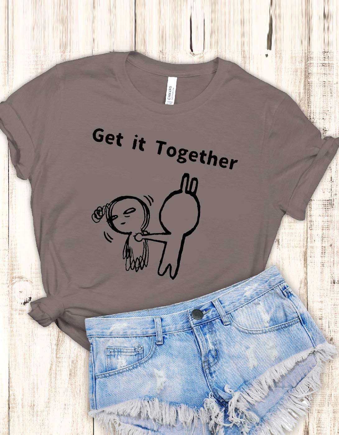 Funny Sarcastic Graphic Novelty T-Shirt - Humorous 'Get It Together' Design - Perfect for Casual Wear, Gifts & Comic Conventions
