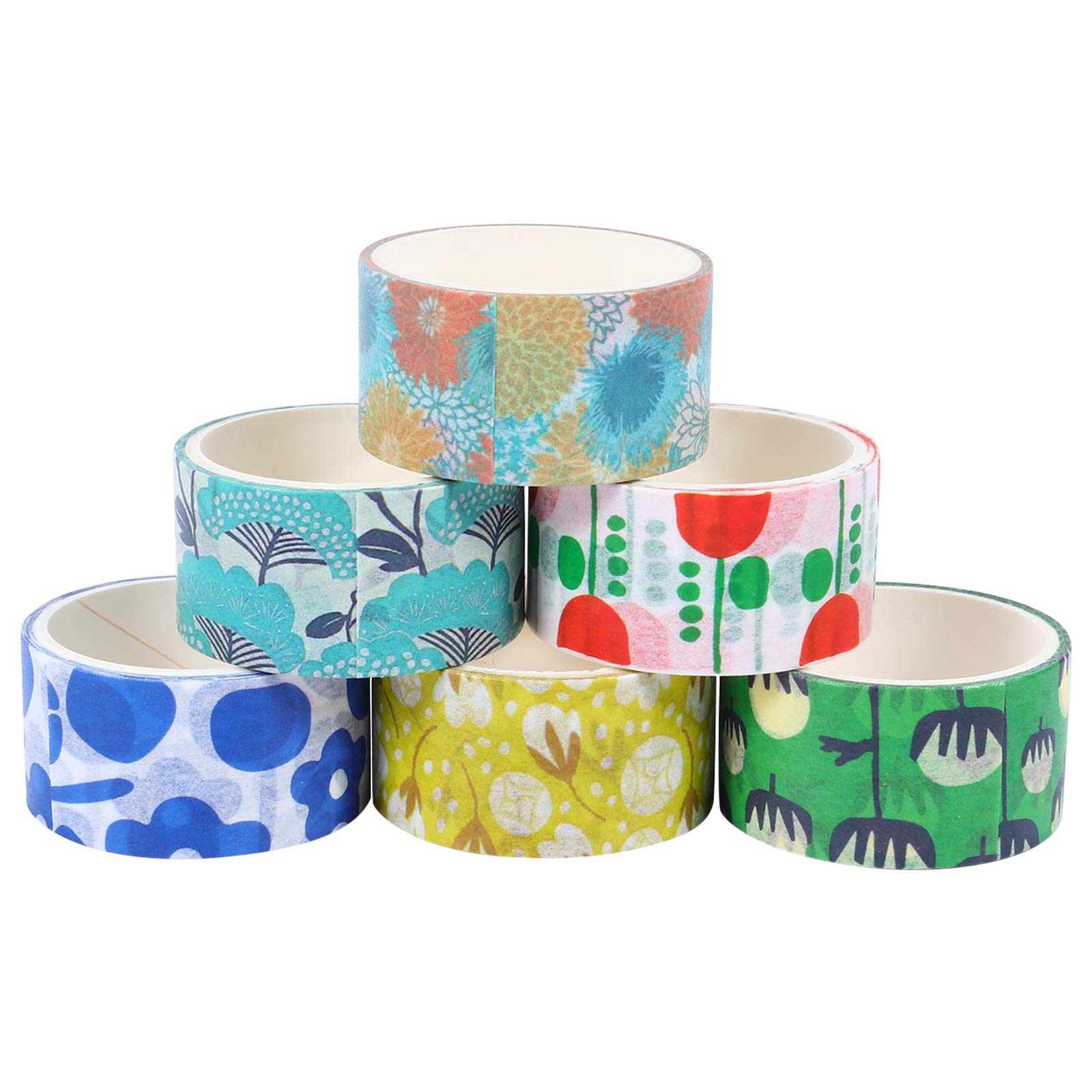 Bestoyard 8pcs Washi Tape Set - Decorative DIY Craft Tapes for Scrapbooking, Journaling, Gift Wrapping & Home Decor - Colorful Adhesive Paper Tapes for Arts & Crafts Projects