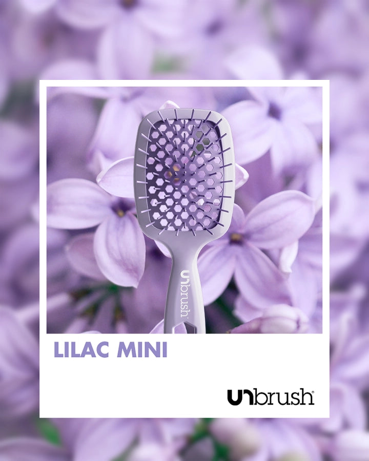 UNbrush Mini Detangling Hair Brush for Kids & Adults - Pain-Free Knot Remover, Smoothing & Styling - Travel-Friendly Lilac Hairbrush for Wet & Dry Hair - Perfect for Home, Travel & Salon Use