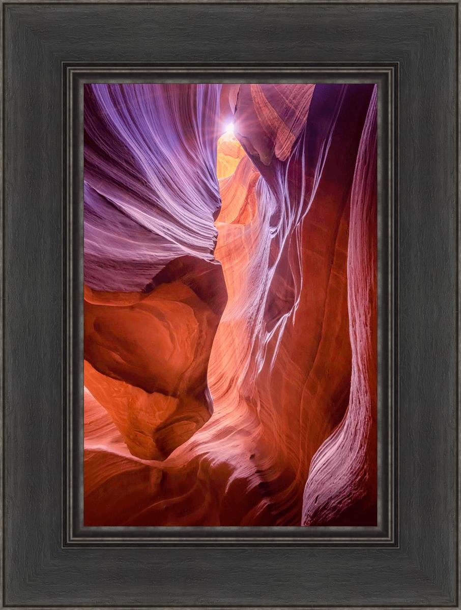 Antelope Canyon Sunburst Wall Art - Stunning Desert Landscape Photography Print for Home & Office Decor | Perfect for Living Room, Bedroom, or Gift
