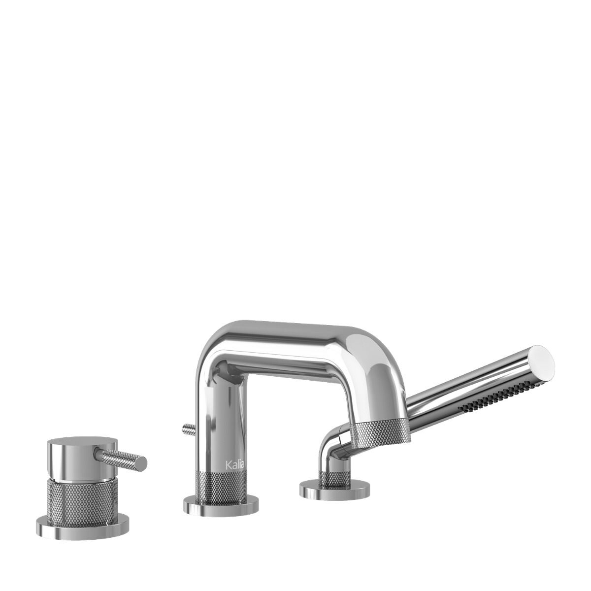 Kalia PRECISO 3-Piece Deck Mount Tub Filler with Hand Shower in Chrome - Perfect for Modern Bathroom Renovations and Spa-Like Shower Experiences