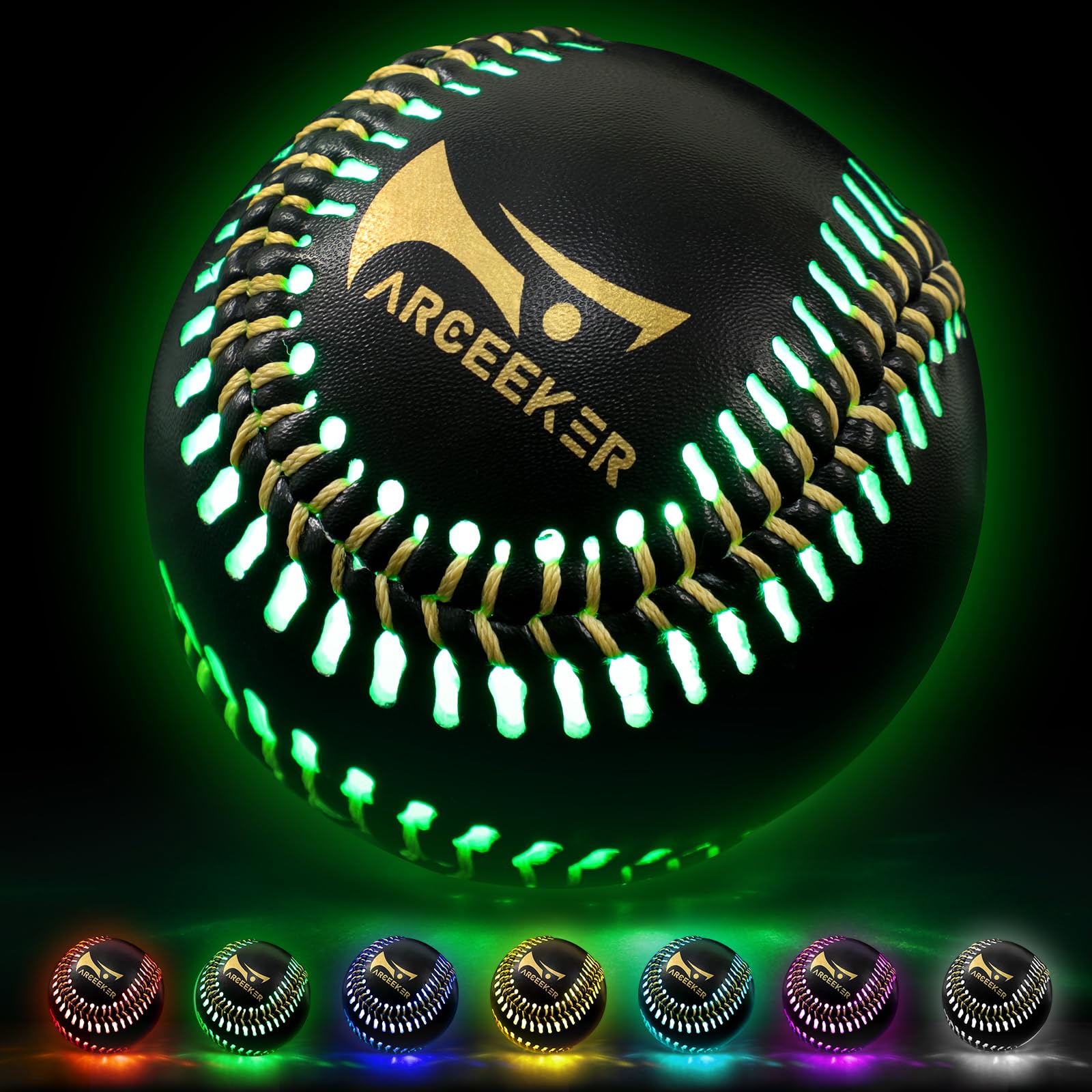 Glow in The Dark LED Baseball Toy - 7 Color Changing Light Up Baseball for Night Games, Perfect Gift for Boys, Girls & Baseball Fans | Fun for Backyard Play, Birthday Parties & Outdoor Sports