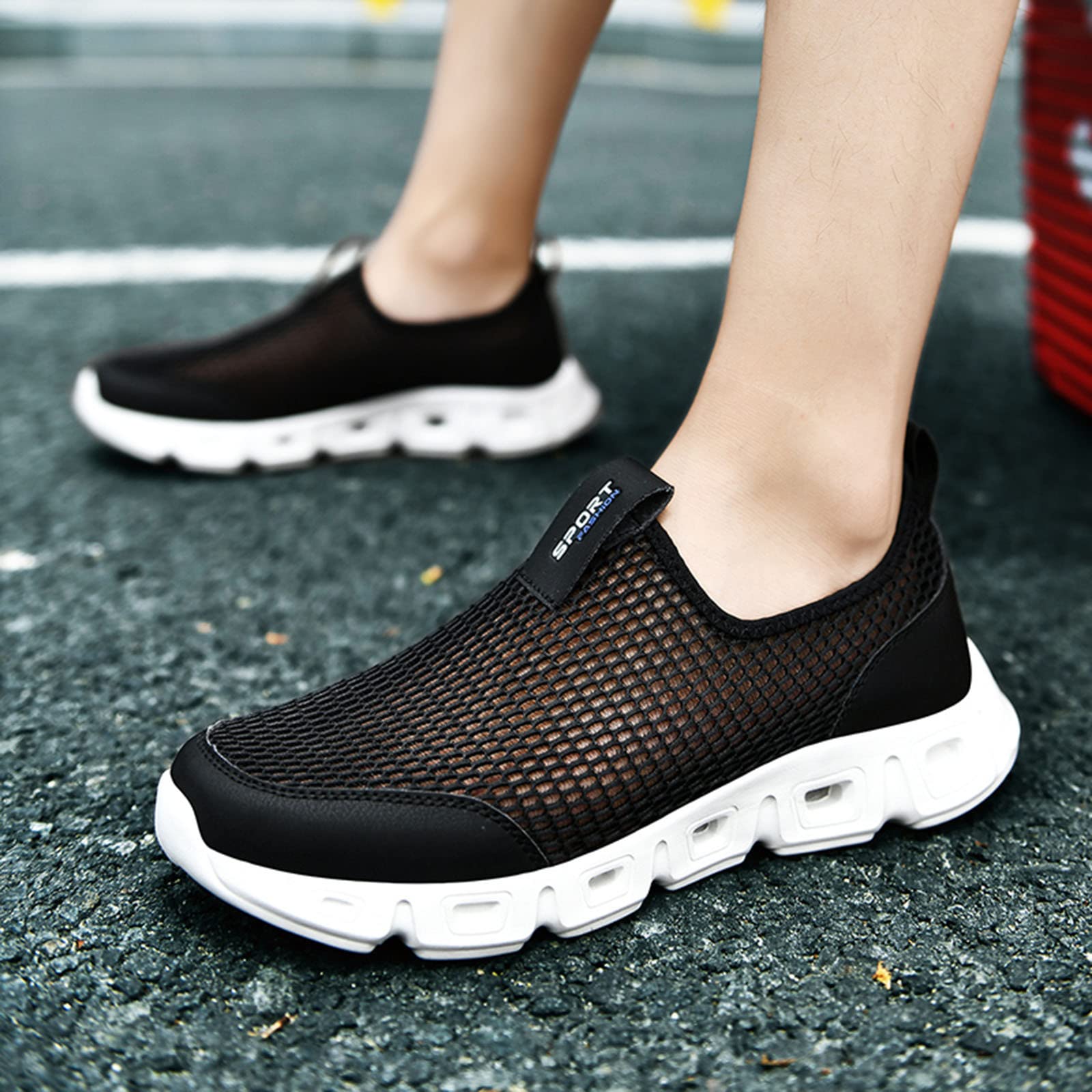**Men's Connon Trail Shoes - Best Gym, Beach & Sailing Shoes - Size 14 Platform Deck Shoes for Height Increase - Laceless White - Perfect for Workouts, Outdoor Adventures & Casual Wear**