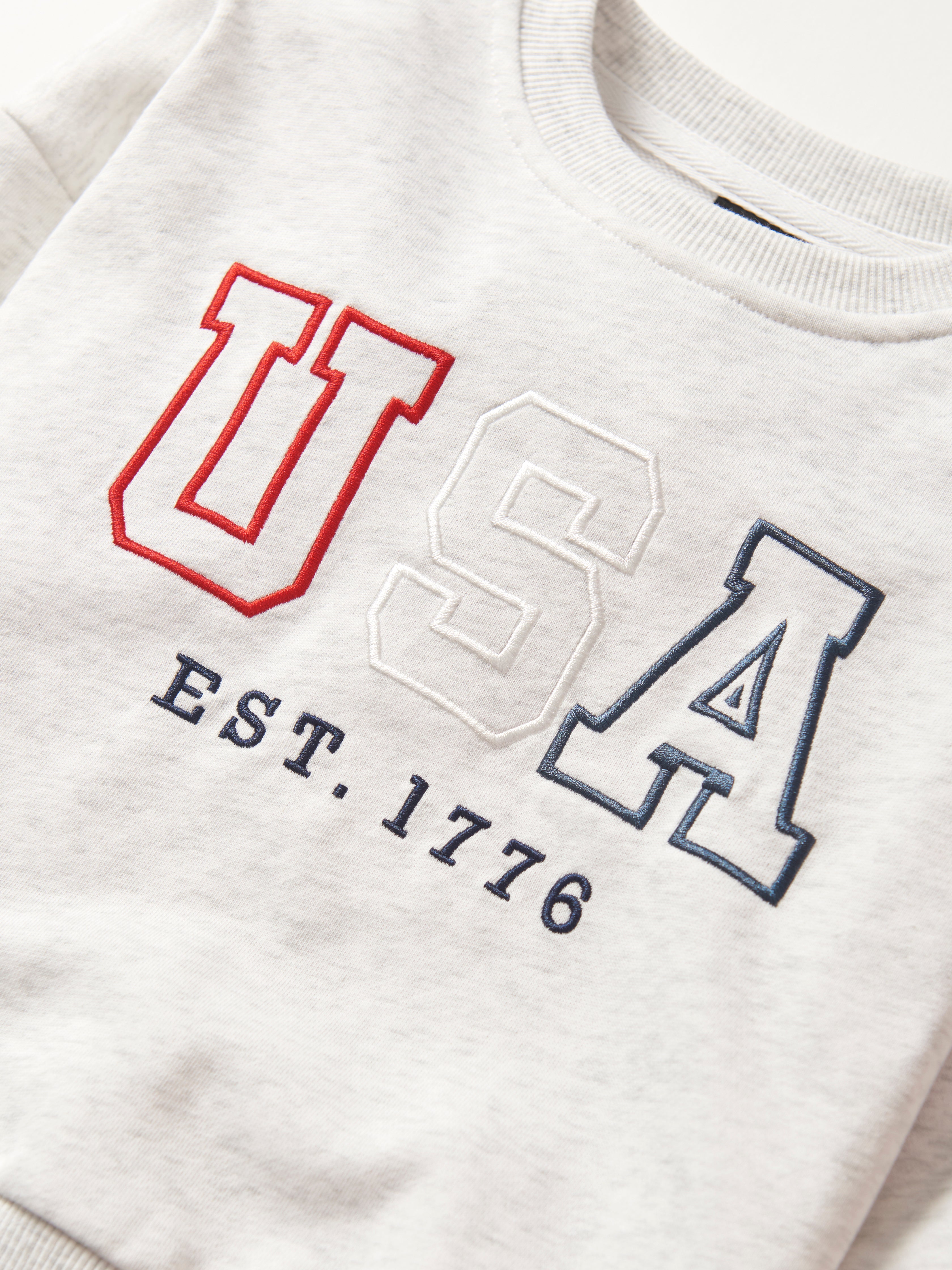 Premium USA Lightweight Crewneck Sweatshirt - Soft Heather Grey Cotton Blend - Comfortable Casual Wear for Men & Women - Perfect for Lounging, Travel & Everyday Outfits