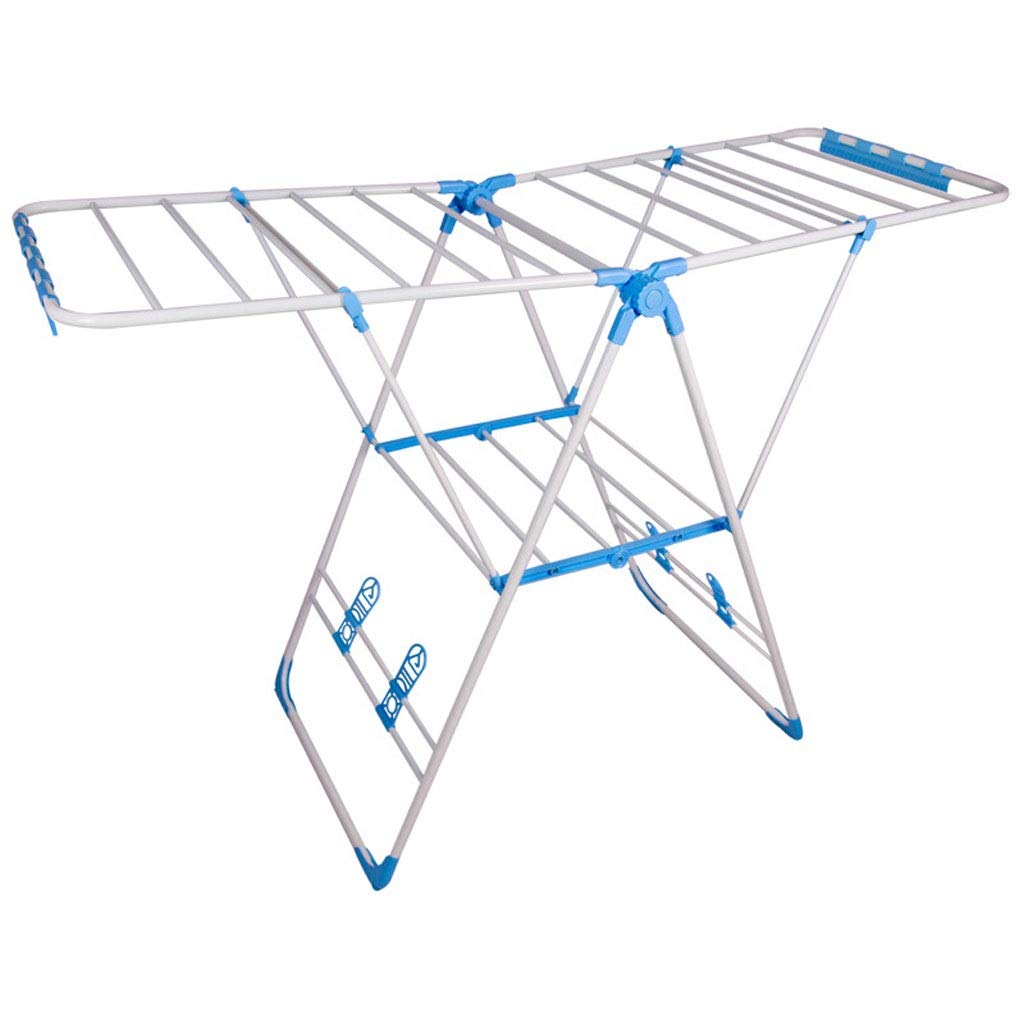 TOMYEUS Foldable Clothes Drying Rack - Space Saving Indoor/Outdoor Laundry Rack for Balcony, Bedroom & Small Spaces - Multi-Functional Removable Hanger Rod for Shirts, Pants & Towels (Perfect for Apartments, Dorms & Travel)