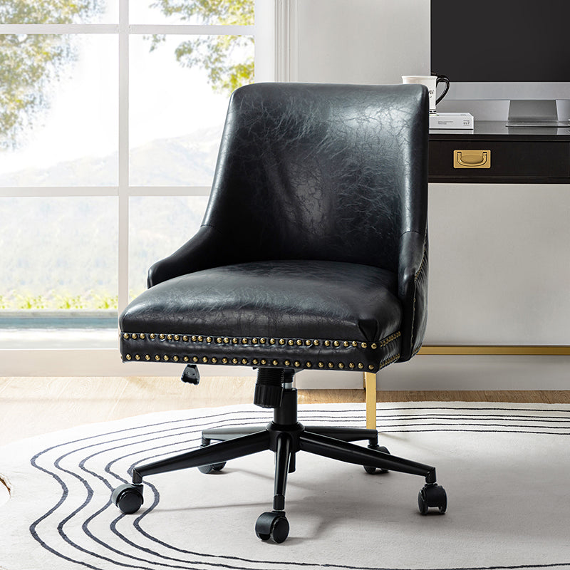 Juniper Vegan Leather Office Chair - Ergonomic Executive Desk Chair for Home & Office - Eco-Friendly PU Leather, Adjustable Height, Comfortable Seating for Long Hours
