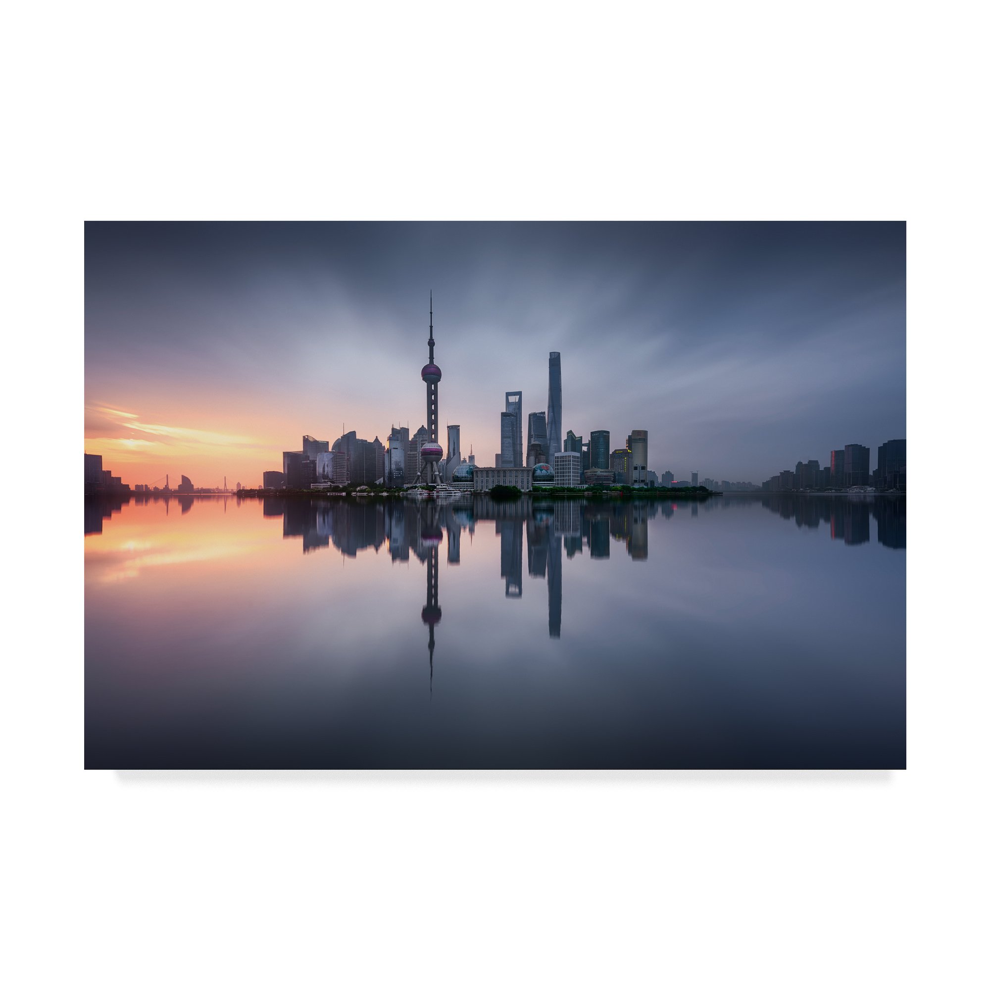 Good Morning Shanghai by Jesus M. Garcia - 30x47 Inch Large Wall Art Print - Perfect for Living Room, Bedroom & Office Decor