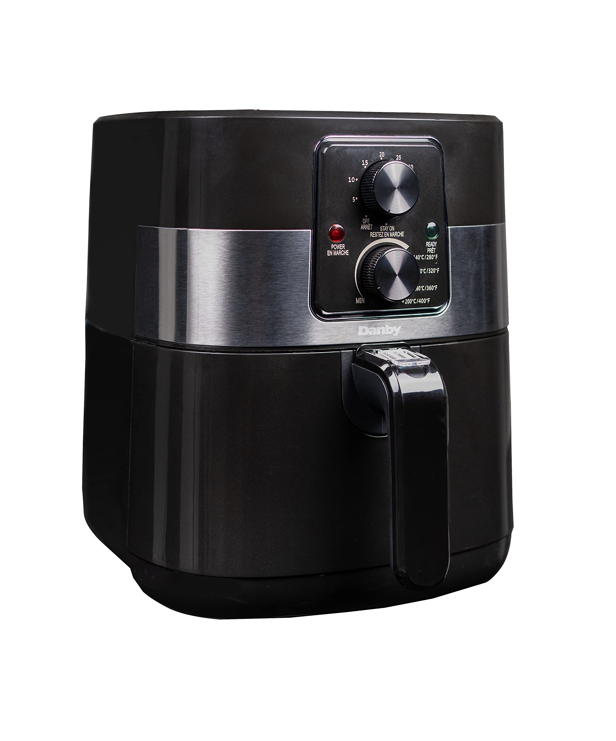 Danby DBAF03224BD11 3.2 Quart (3.5L) Black Air Fryer with Digital Timer, Adjustable Temperature Control & Removable Basket - Perfect for Healthy Cooking, Snacks & Family Meals