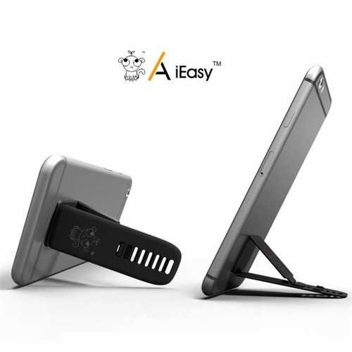 iEasy Universal Phone Stand - 2.4mm Ultra Thin, Multi-Angle Foldable Phone Holder for iPhone, Samsung, Xiaomi - Perfect for Desk, Bed, Car & Video Calls