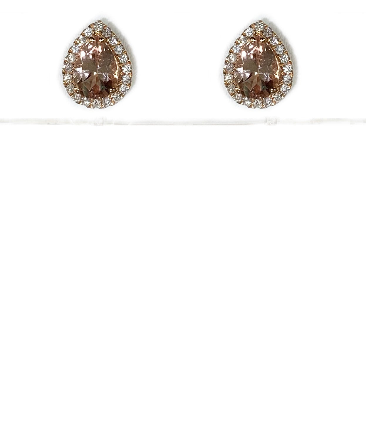 14K Rose Gold Morganite Stud Earrings for Women - Dainty Pink Gemstone Jewelry Gift for Her - Perfect for Weddings, Anniversaries & Special Occasions