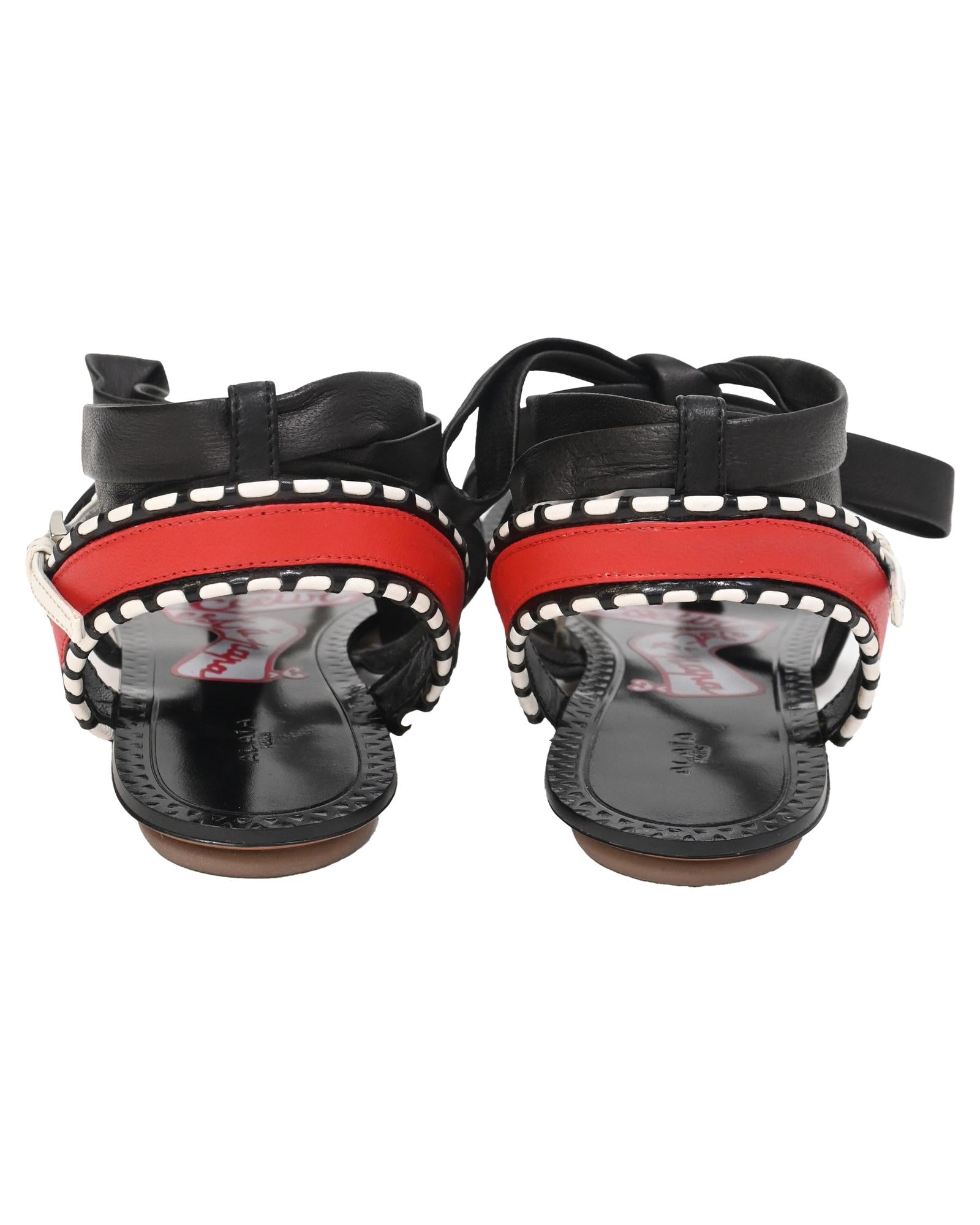 Alaa Tie-Up Flat Sandals for Women - Comfortable Strappy Summer Beach Sandals | Casual Walking Shoes for Outdoors, Vacations & Daily Wear