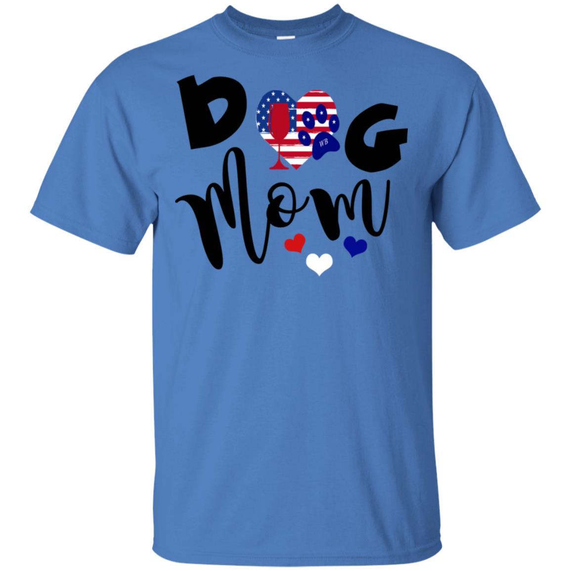 American Dog Mom Ultra Soft Cotton T-Shirt | WineyBitches.Co | Perfect for Pet Lovers, Dog Walks & Casual Outfits