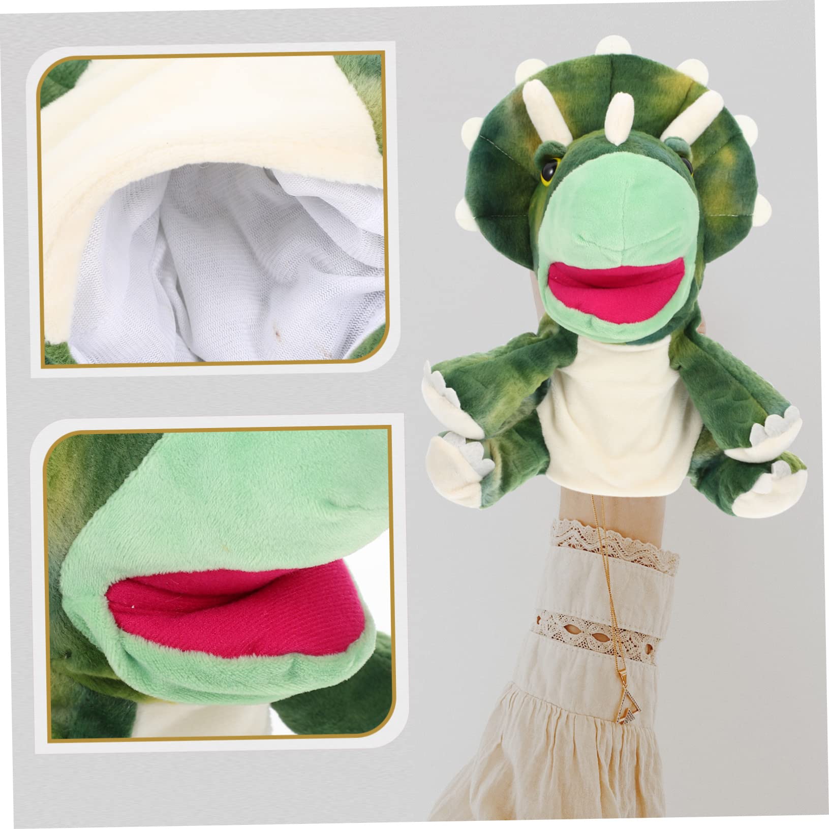 3 Pack Hand Puppets for Kids - Soft Plush Animal Puppet Toys, Dinosaur & Adorable Animals, Perfect for Storytelling, Role Play & Early Learning - Great Gift for Boys & Girls Ages 3-8