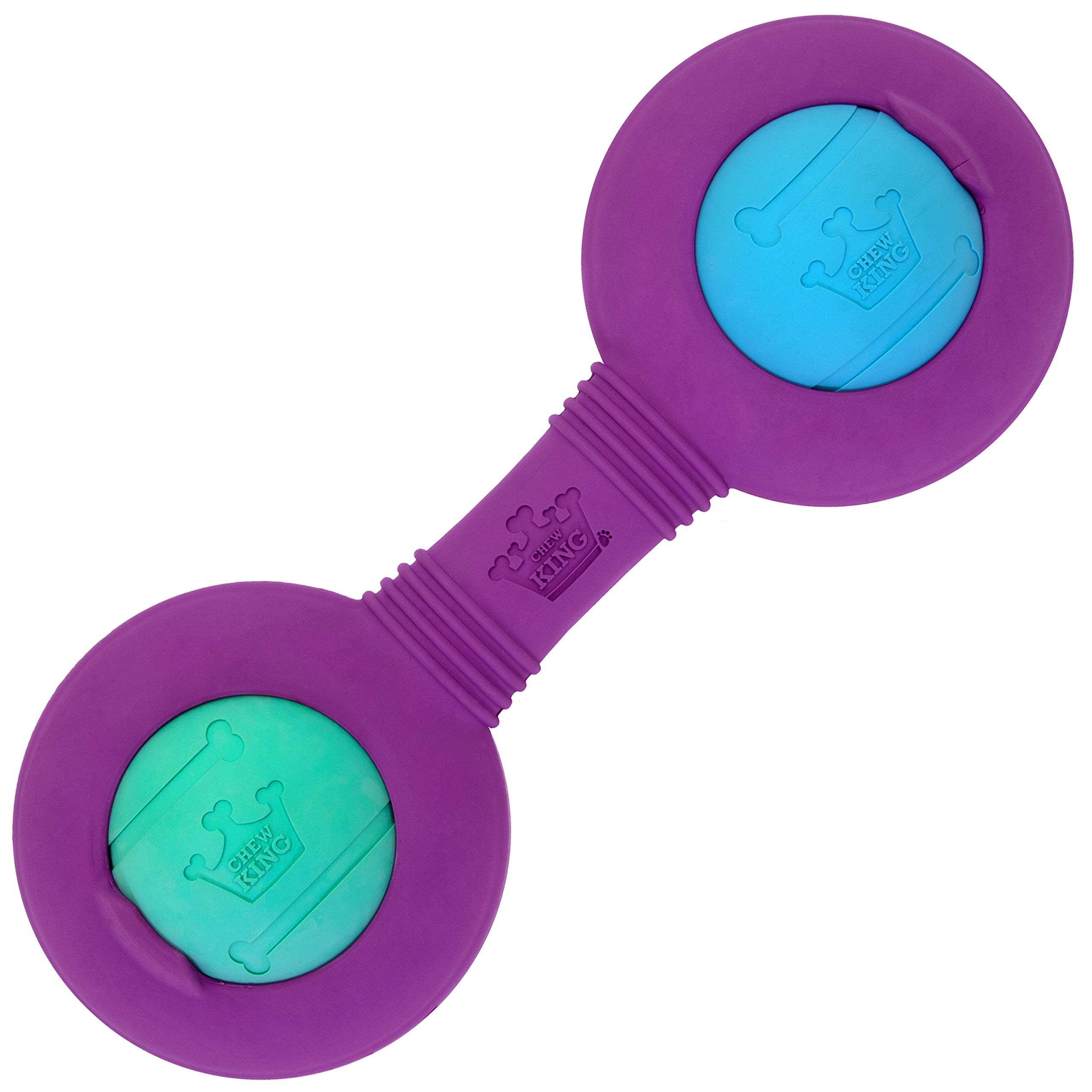 **Chew King Premium Durable Natural Rubber Dog Toy - Interactive Fetch & Tug Treat Toy for Boredom Relief - Perfect for Playtime, Training & Mental Stimulation**