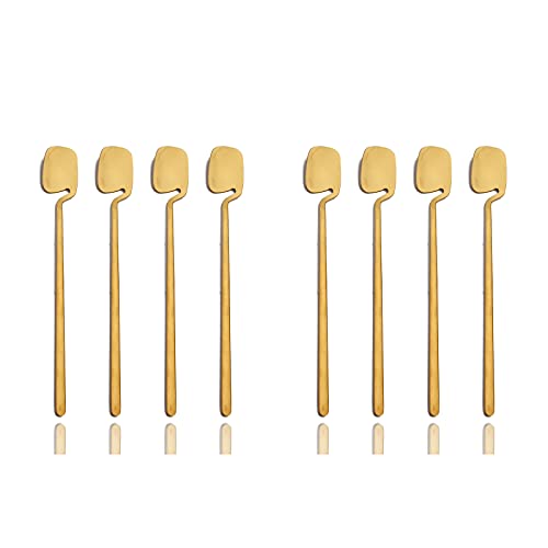 Gold long handle spoon-8pcs
