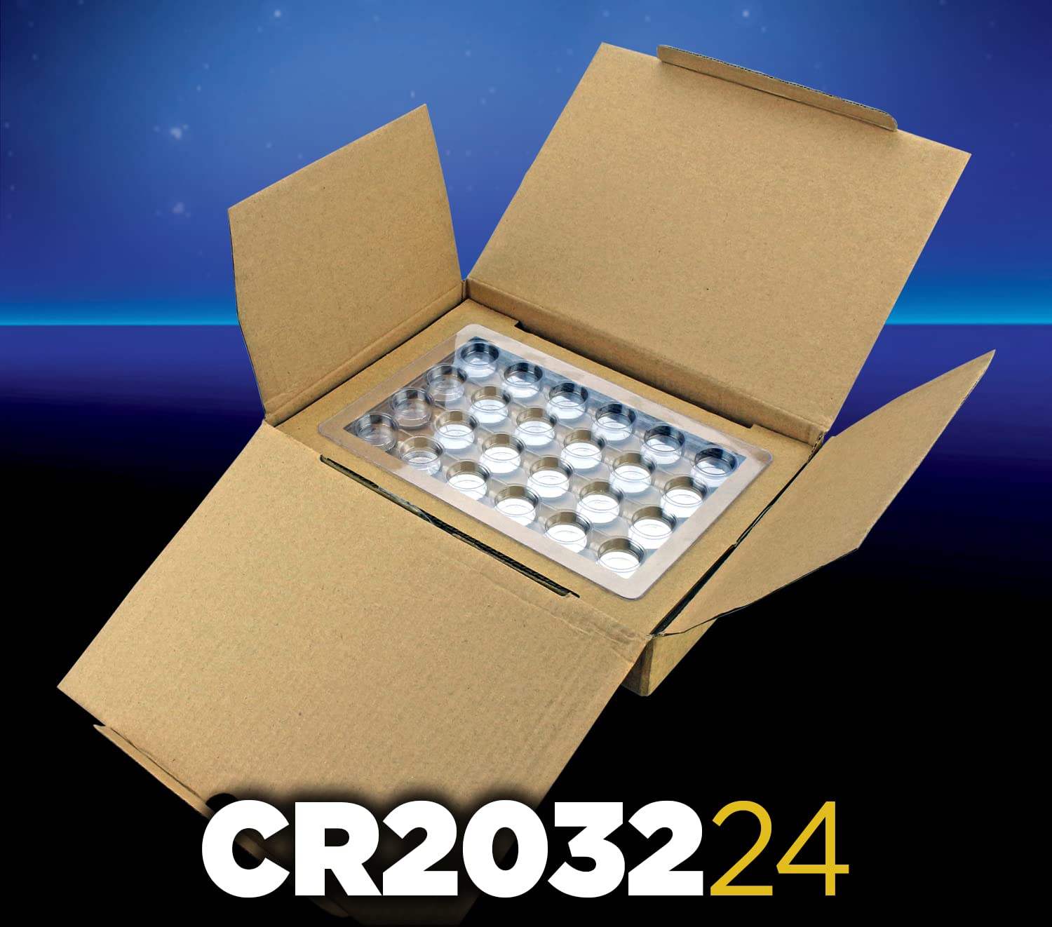 ACDelco 24-Pack CR2032 3V Lithium Coin Cell Batteries for Watches, Key Fobs, Calculators & Small Electronics - Long Lasting 5-Year Shelf Life - Ideal for Home, Office & Emergency Kits
