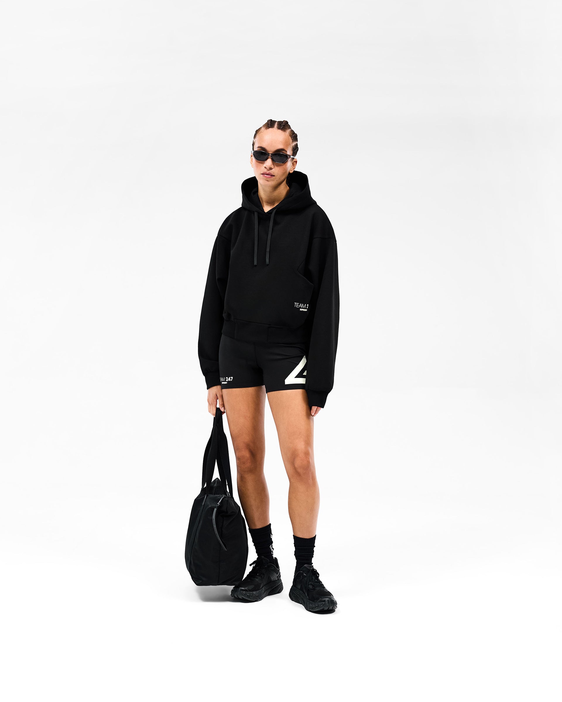 247 Training Hoodie for Men & Women - Comfortable Black Pullover Hooded Sweatshirt for Gym, Running, Workout & Casual Wear