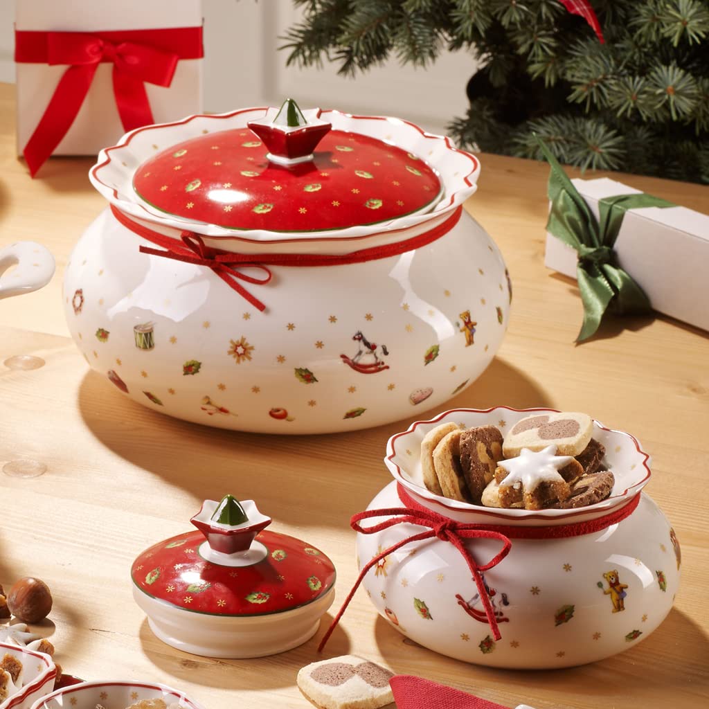 Villeroy & Boch Medium Toy's Delight Porcelain Cookie Jar - Premium Food Storage Container for Sweets, Candy & Treats | Elegant Kitchen Decor & Gift Idea for Holidays