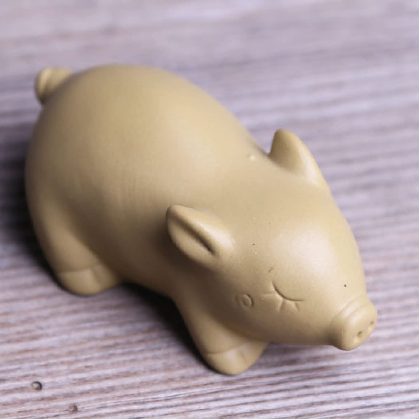 KKONION Handmade Purple Clay Pig Tea Pet - Cute Lucky Pig Statue Animal Figurine for Car Ornaments, Tea Ceremony Decoration & Desktop Crafts | Perfect Gift for Tea Lovers & Feng Shui Home Decor