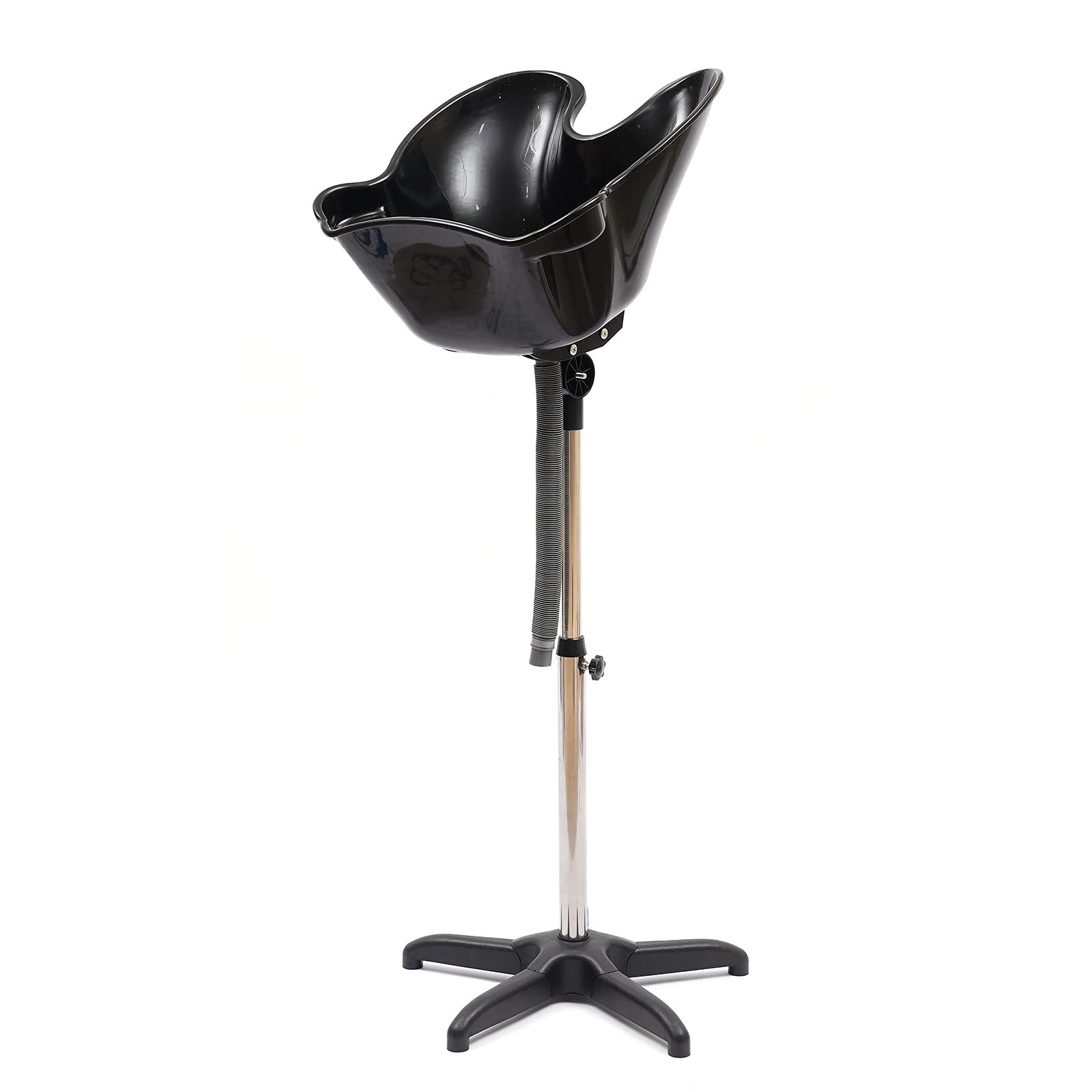 Adjustable Portable Shampoo Bowl Basin with Drain Hose - Height Adjustable Backwash Sink for Home Salon & Professional Hair Washing - Perfect for Hair Treatments, Washing, and Styling at Home or Beauty Salons