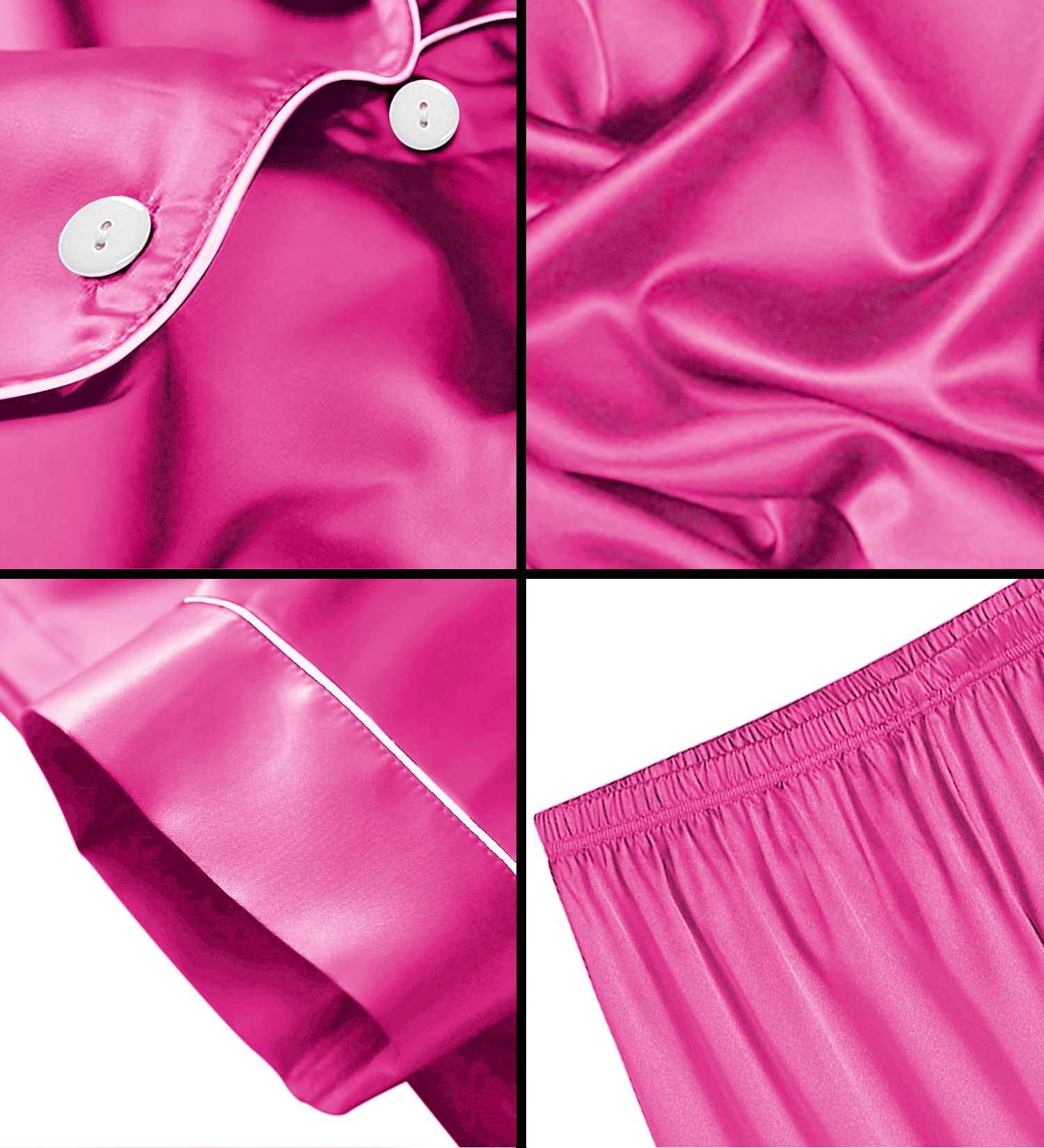 SWOMOG Kids Satin Pajama Set for Girls & Boys - Soft Button-Down Short Sleeve Silk Nightwear 2-Piece Lounge Outfit | Perfect for Sleepovers, Birthday Gifts & Cozy Bedtime