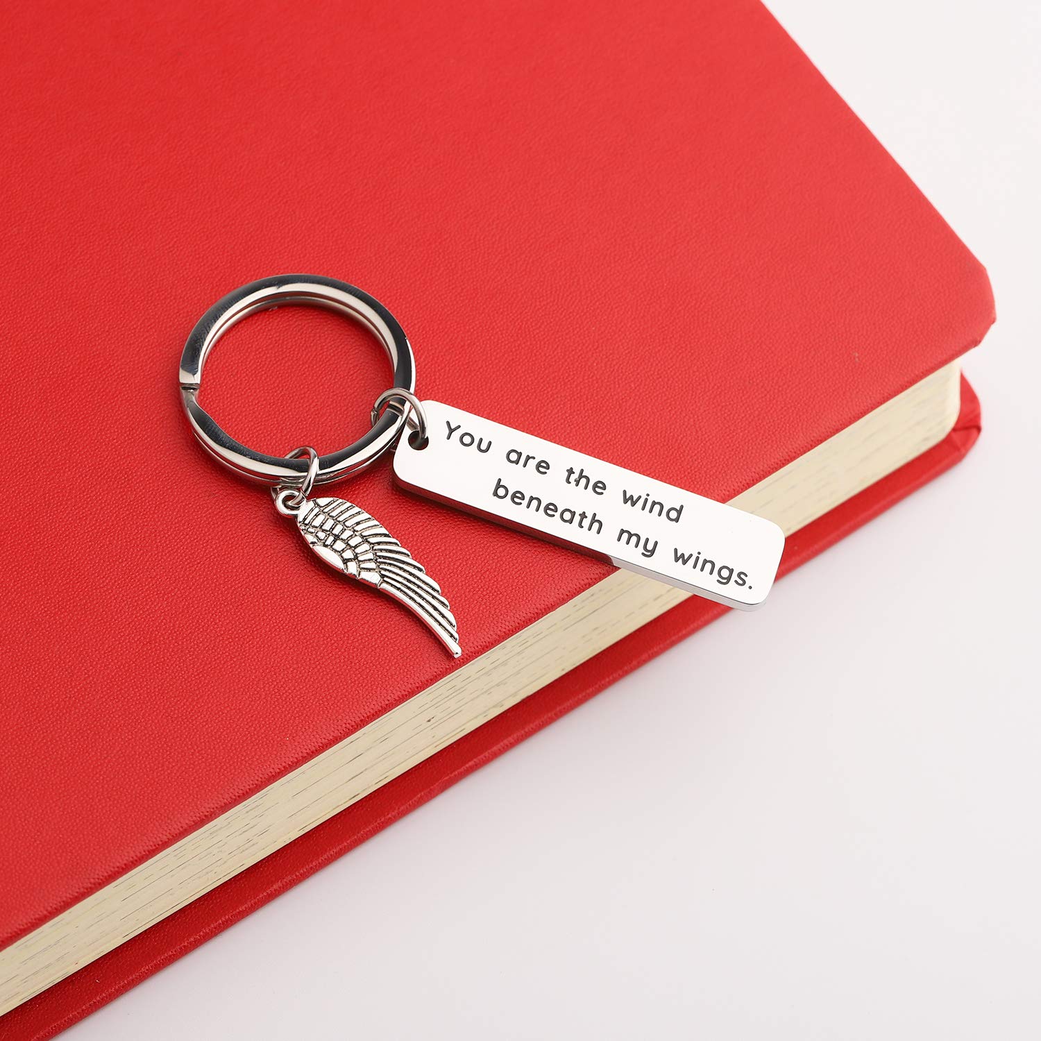 PLITI Graduation Thank You Gifts - 'You Are the Wind Beneath My Wings' Inspirational Keychain for Teachers, Students & Achievers - Perfect Graduation Gift, Teacher Appreciation Present & Motivational Keepsake