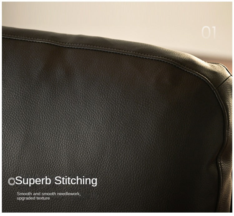 Black Walnut Solid Wood Modern Straight Sofa - Contemporary Fabric Upholstery for Living Room, Lounge & Office Spaces