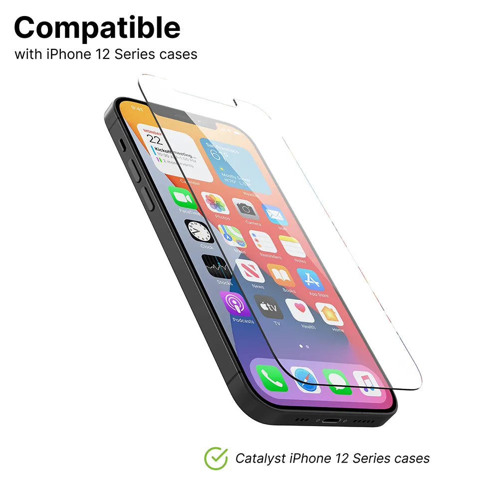 iPhone 12 Pro Max Tempered Glass Screen Protector - 9H Hardness, Anti-Scratch, Bubble-Free, HD Clear - Perfect for Daily Use, Gaming & Outdoor Activities