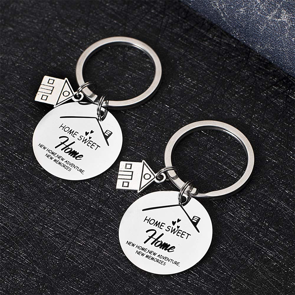 YF FY First Home Keychain Gift Set - 2 Pack Housewarming Present for New Homeowners, Realtor Closing Gifts - Perfect for Housewarming Parties & Real Estate Agent Appreciation